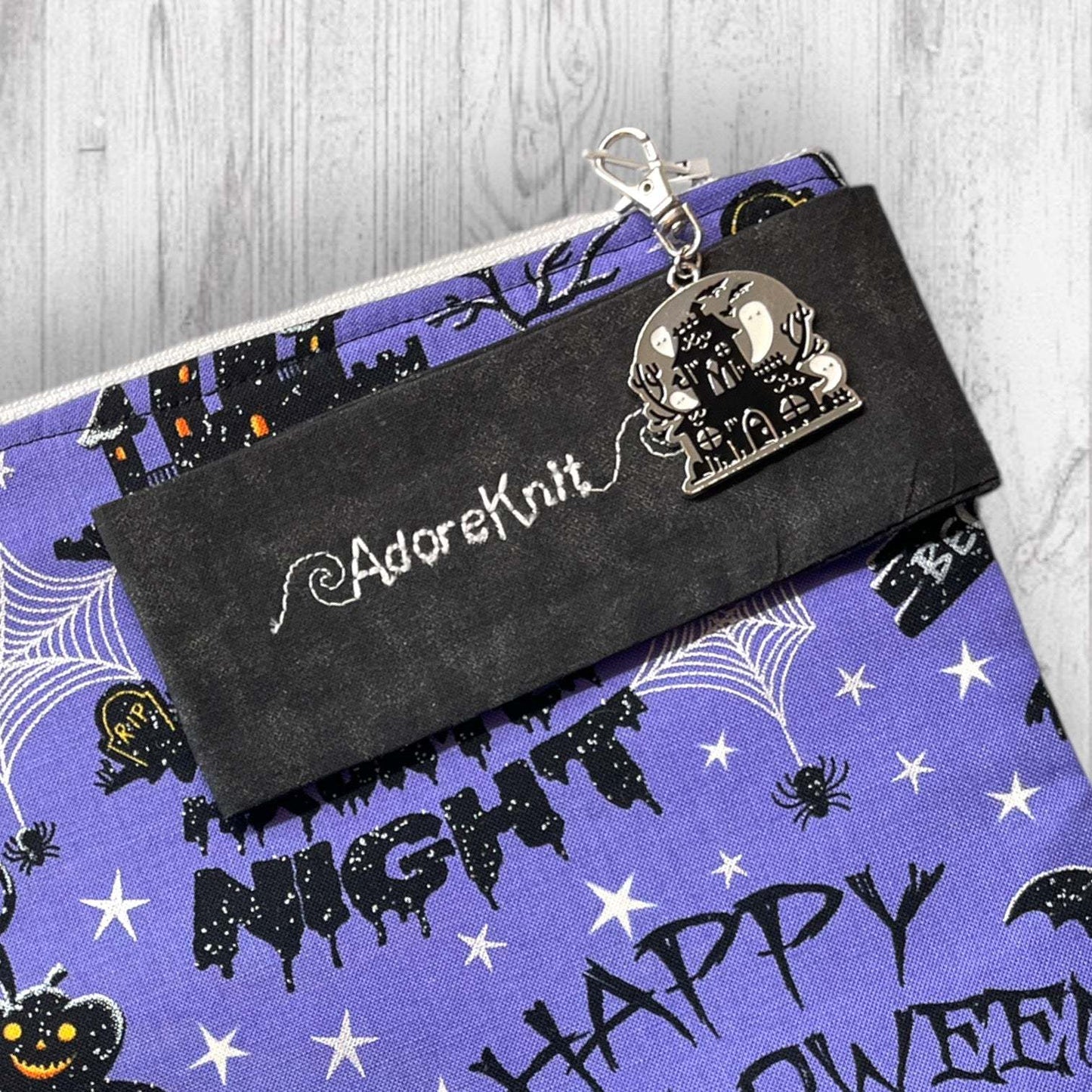 Beware! Happy Halloween Purple Project Bag