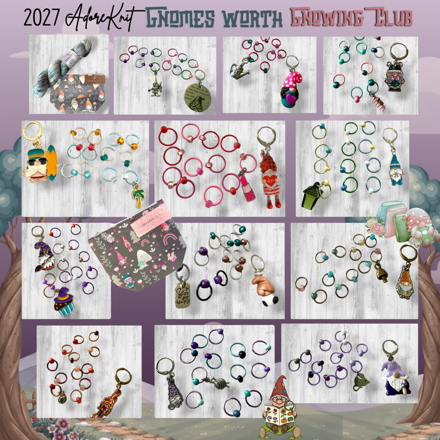 2027 Gnomes Worth Gnowing Knitting Countdown Club | AdoreKnit