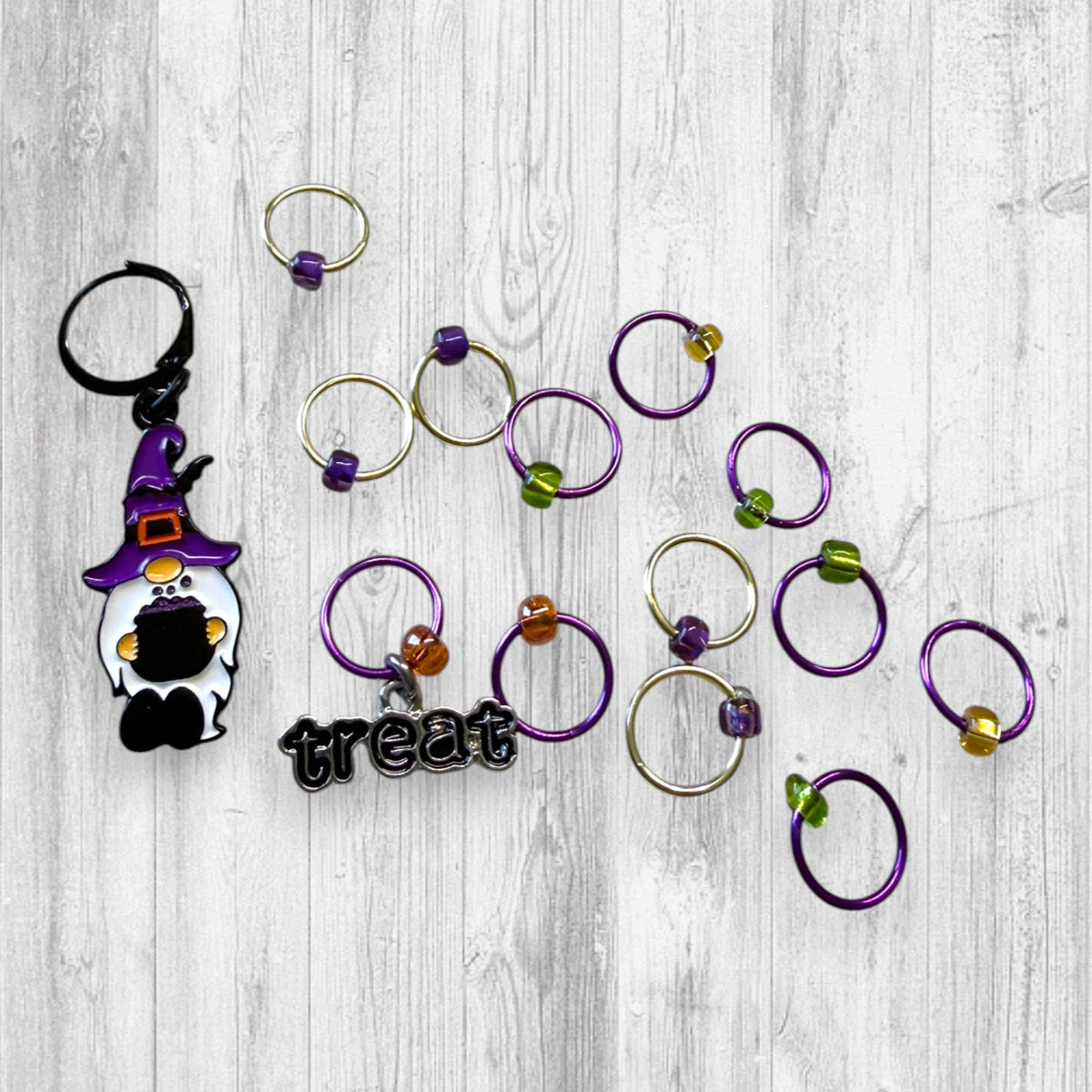 Gnome Trick or Treat Village Progress and Stitch Markers