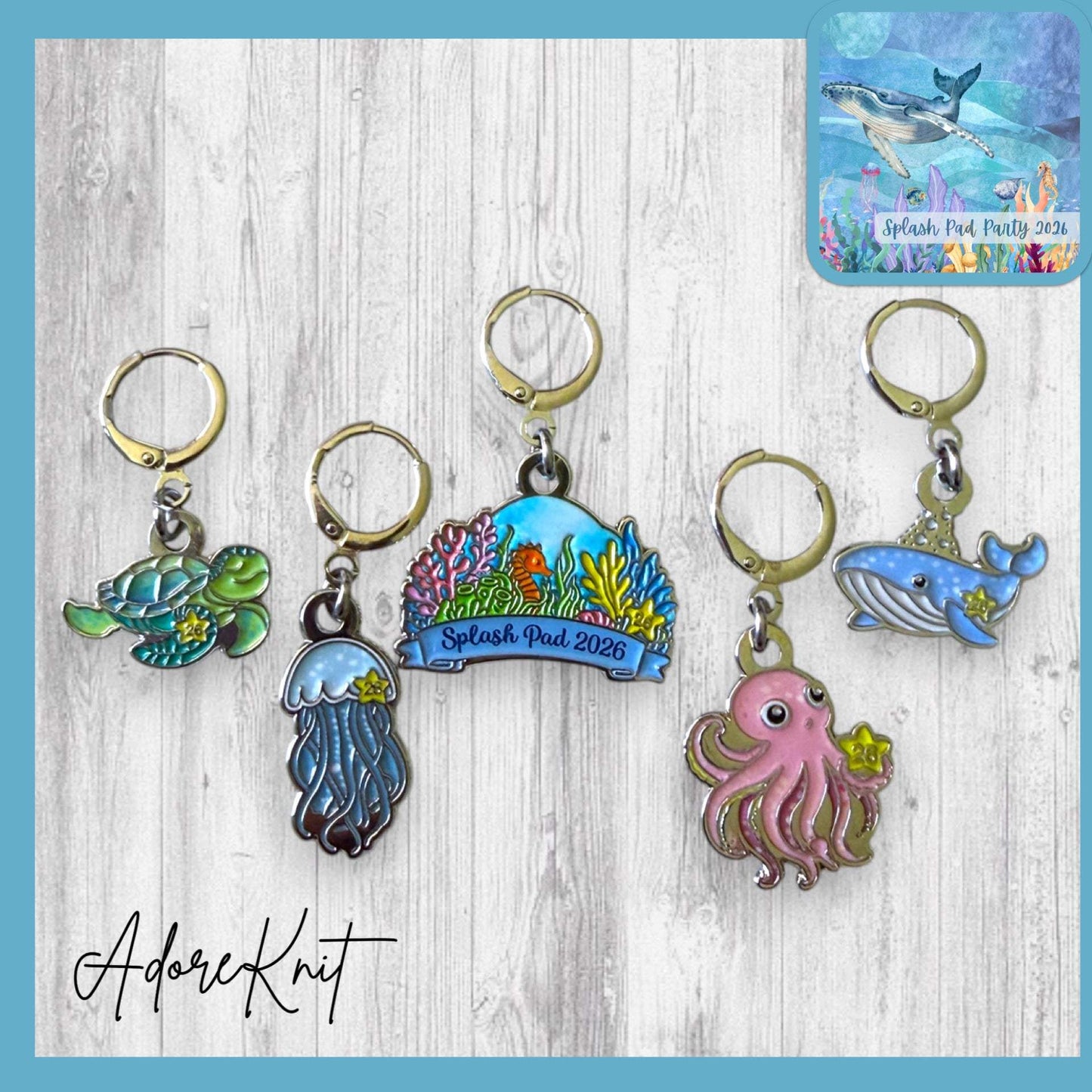 AdoreKnit 2026 Exclusive Splash Pad Party Crew Progress Marker Sets