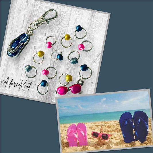 Best Memories in Flip Flops Progress and Stitch Markers