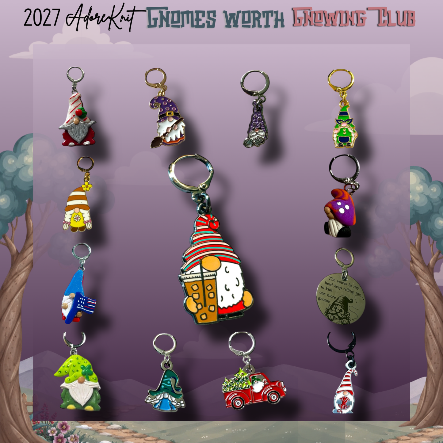 2027 Gnomes Worth Gnowing Knitting Countdown Club | AdoreKnit