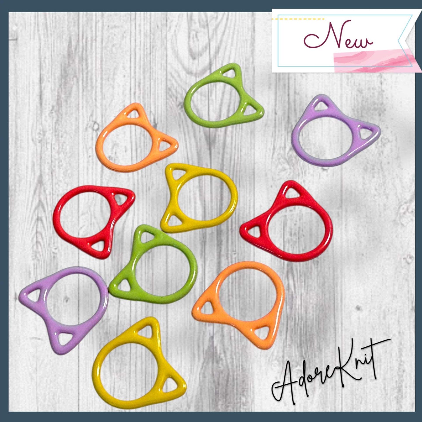 Cat Stitch Markers 10 Knitting Kitty Stitch Markers