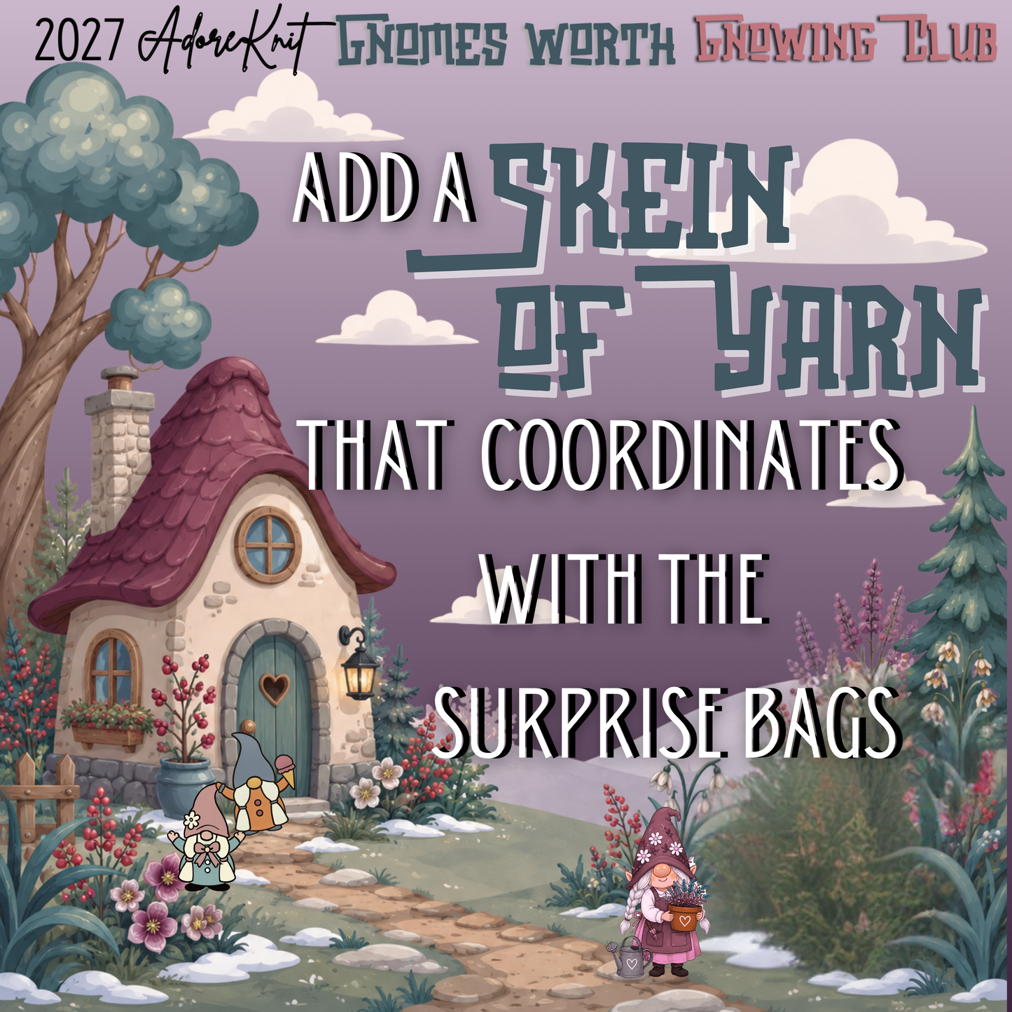 2027 Gnomes Worth Gnowing Knitting Countdown Club | AdoreKnit