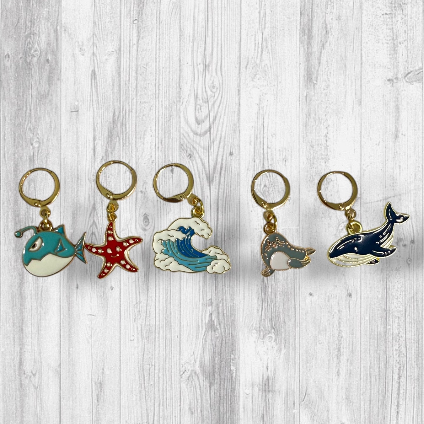 Sea Breeze Progress & Stitch Markers | Coastal Cast Ons Knitting Markers