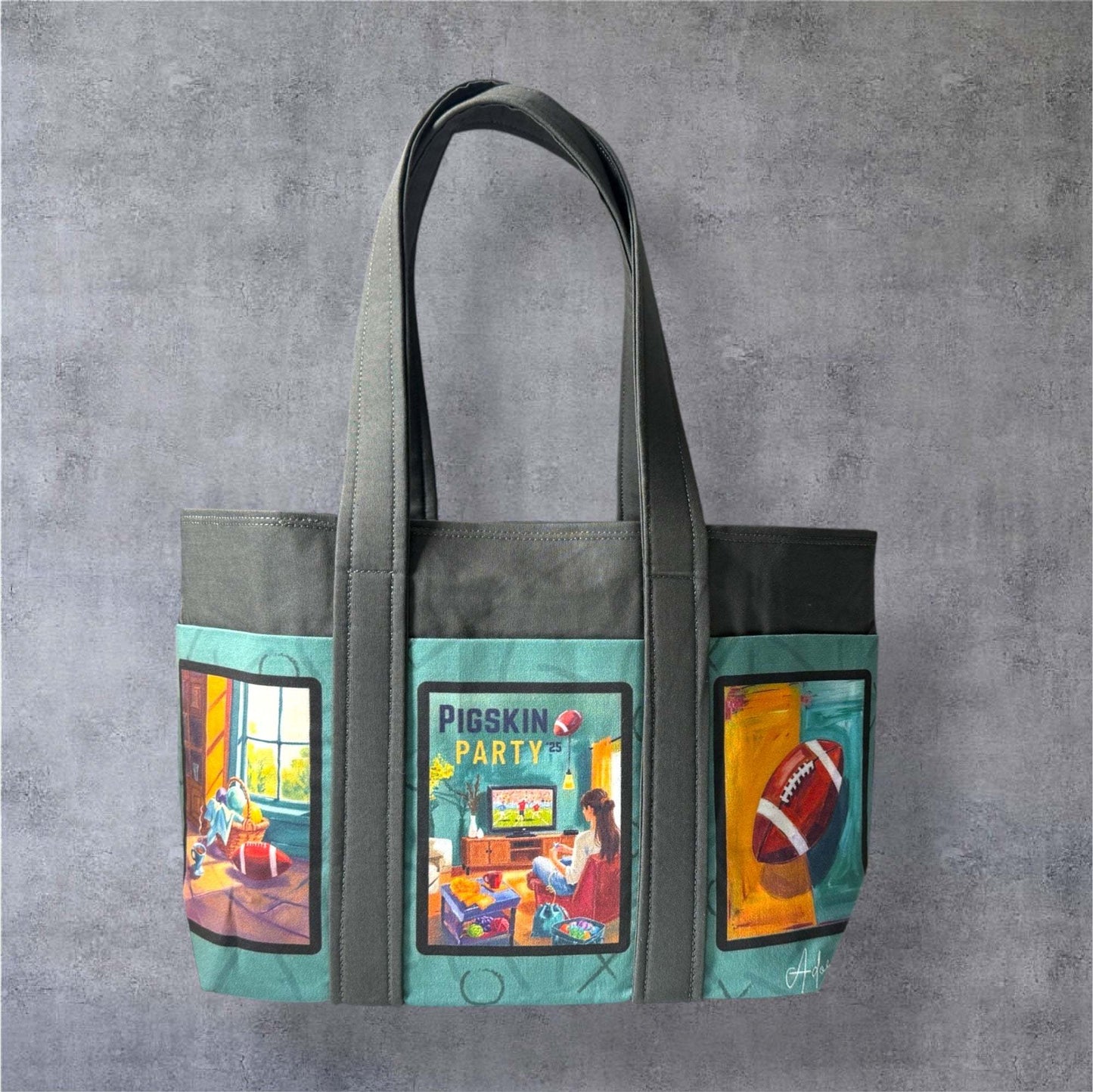 PREORDER AdoreKnit 2025 Exclusive Pigskin Party Project Tote Bag
