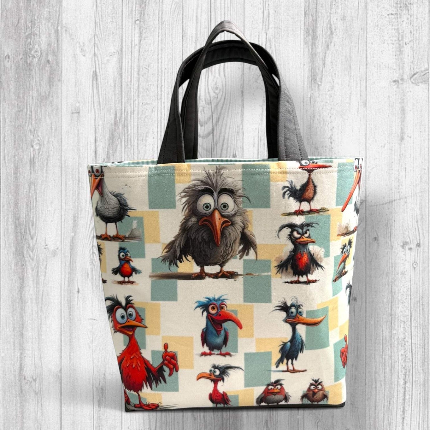 Feathered Fury Knitting Project Bag | Funny Bird Yarn Bag