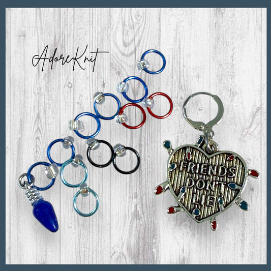 Friends Don't Lie Progress and Stitch Markers