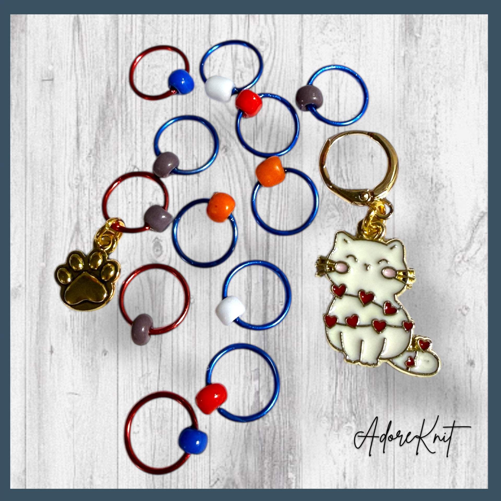 Wrapped & Whiskered Progress & Stitch Markers – AdoreKnit