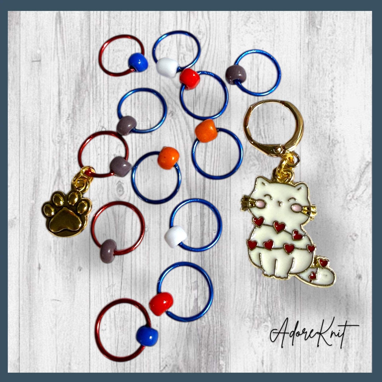 Wrapped & Whiskered Progress & Stitch Markers