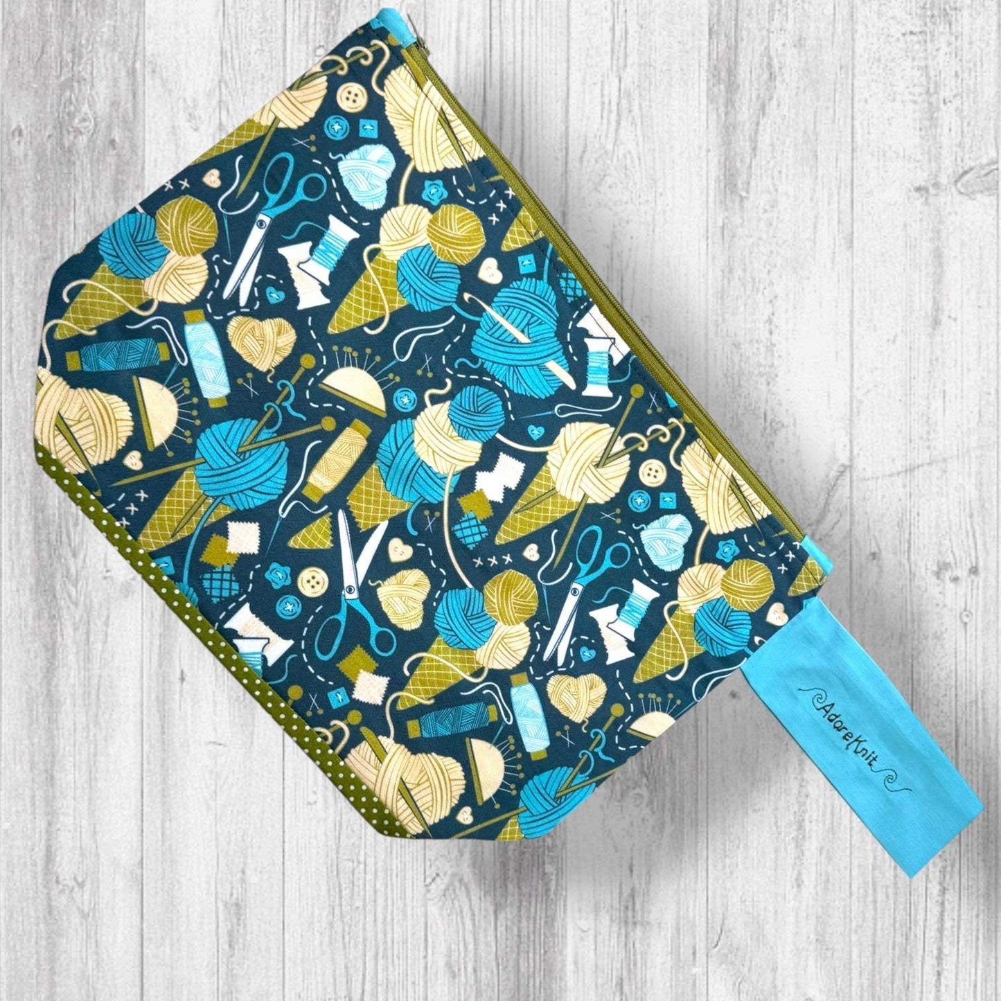 Knit Between Scoops Project Bag | Summer Stitch Knitting Yarn Bag