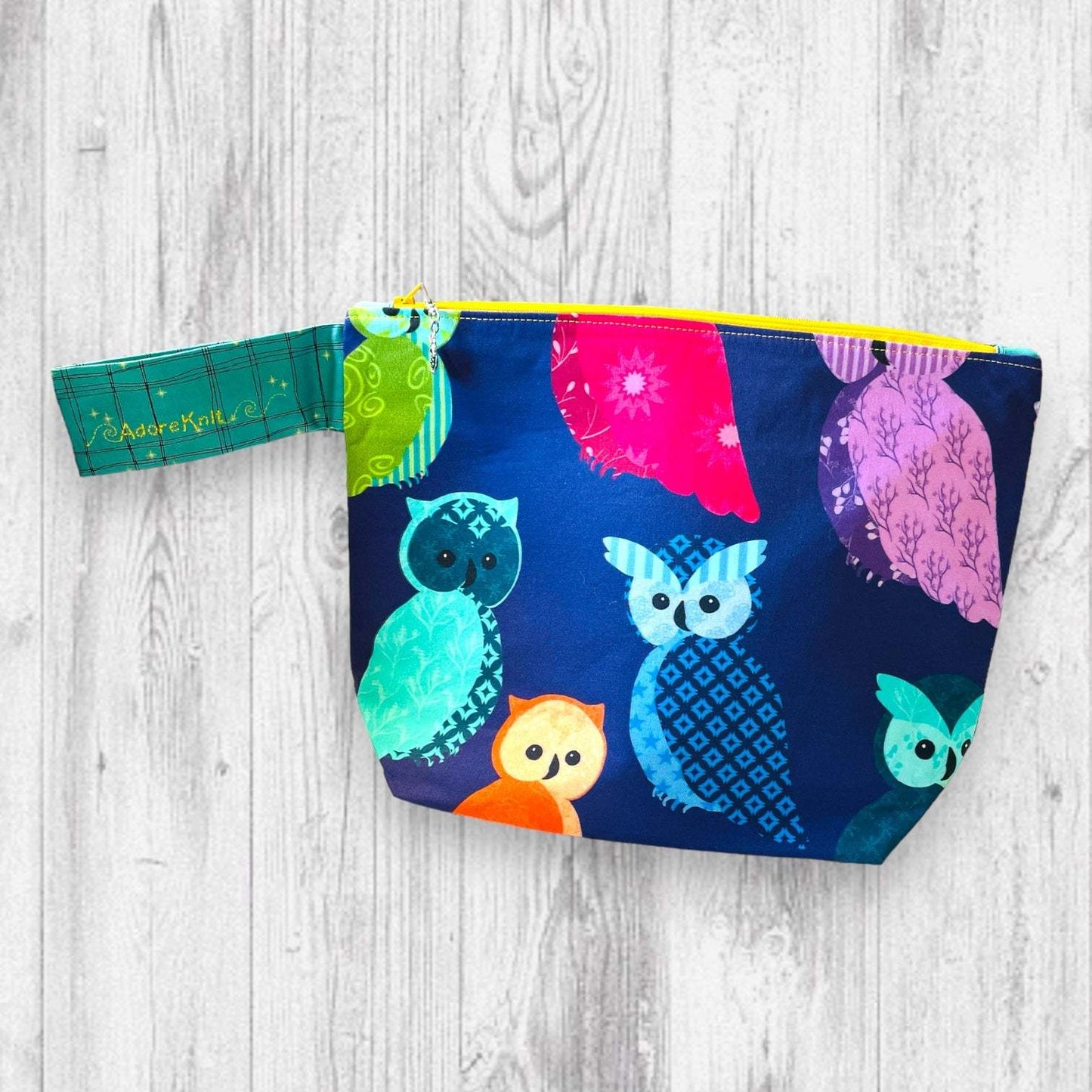 Hootiful Owl Project Bag -One of a Kind- - AdoreKnit