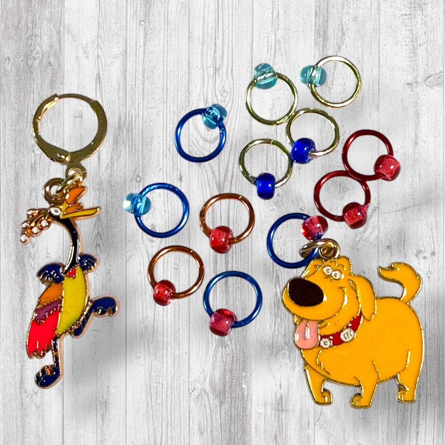 Ridiculous Bird & Distractible Dog Stitch Marker Set