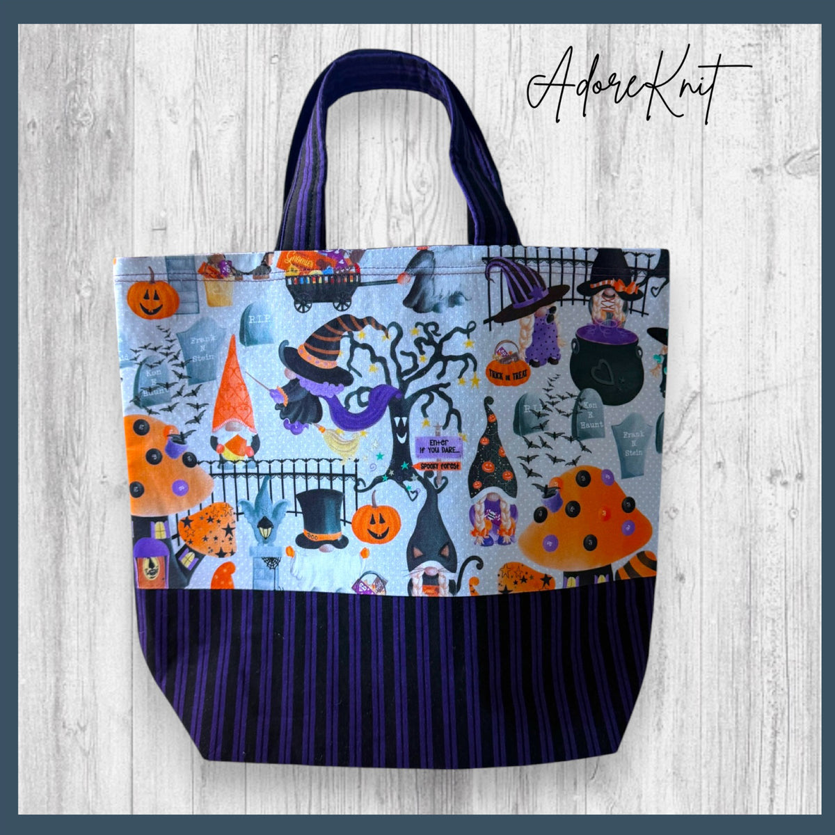 Gnome Trick or Treat Village Project Bag