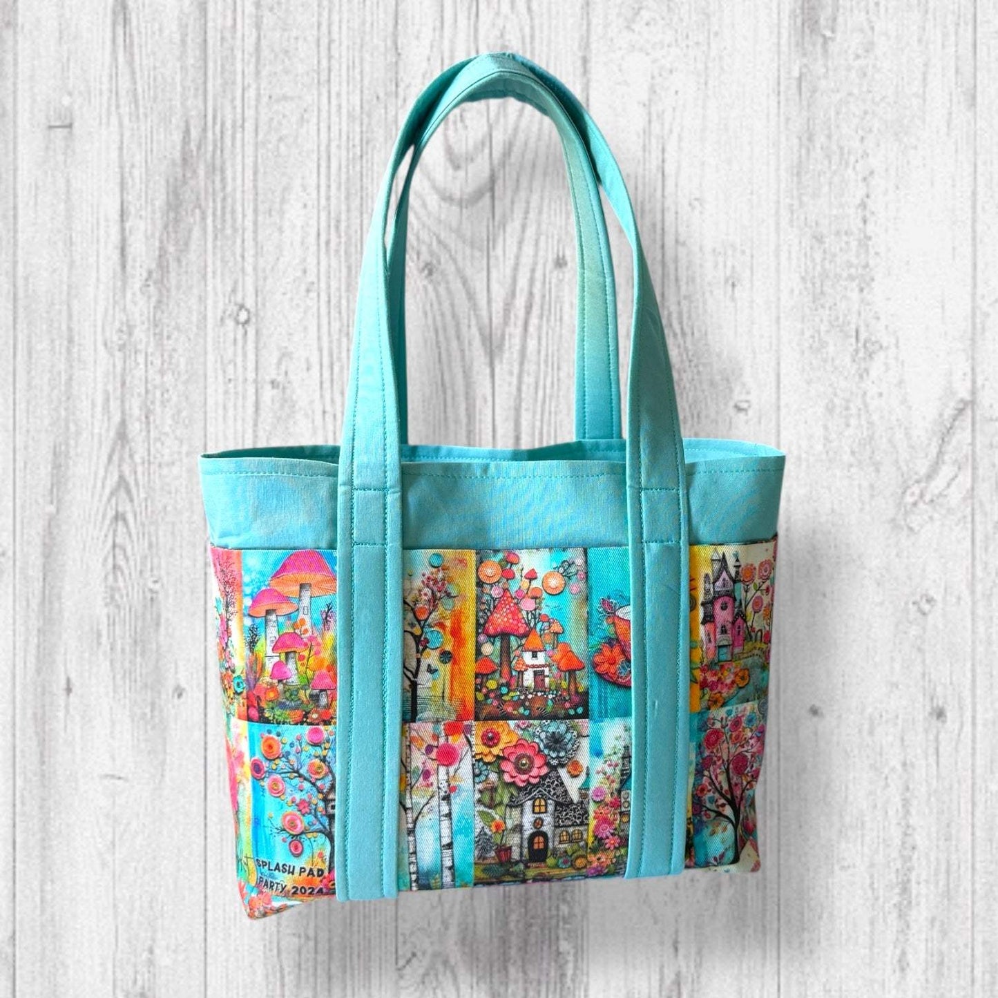 2025 Exclusive Splash Pad Party Cottage Blooms Collection Carry All Project Bag