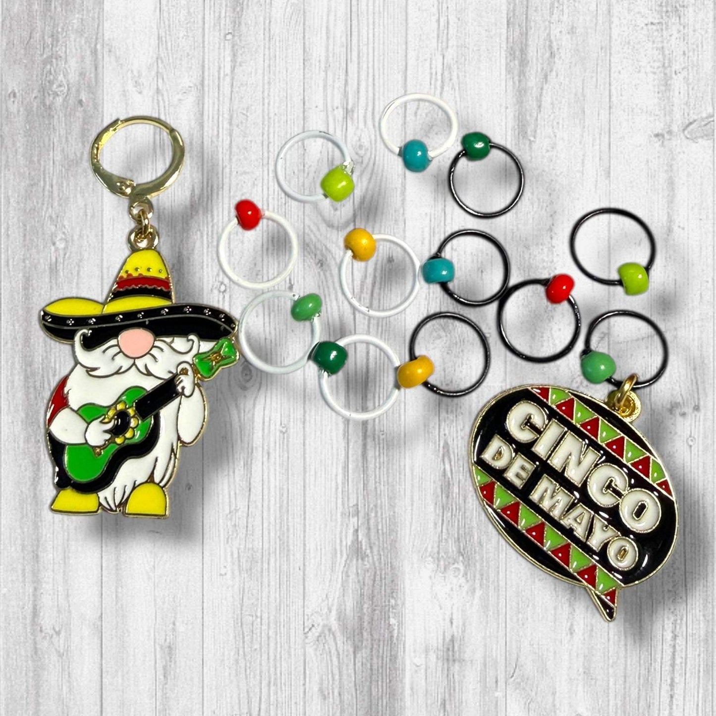 Cinco de Mayo Gnome Celebration Progress & Stitch Markers