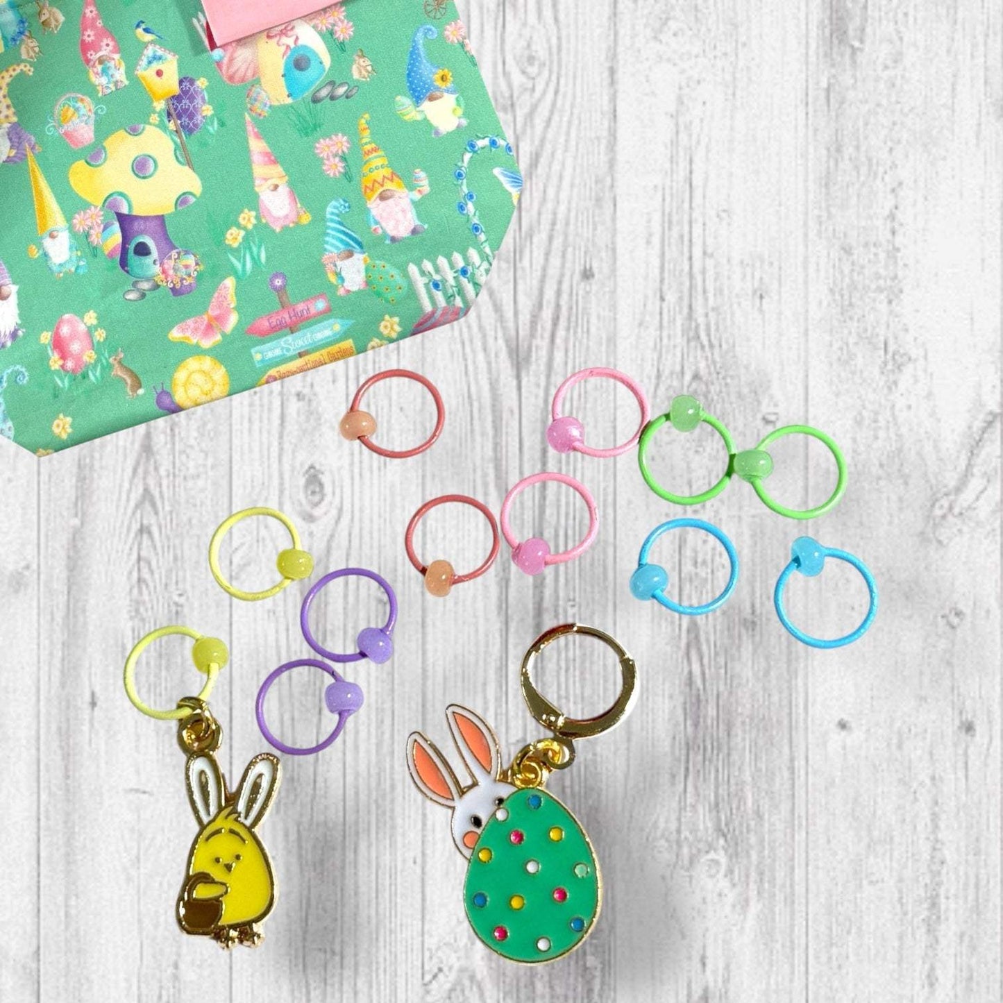 Chick in Charge Progress and Stitch Markers