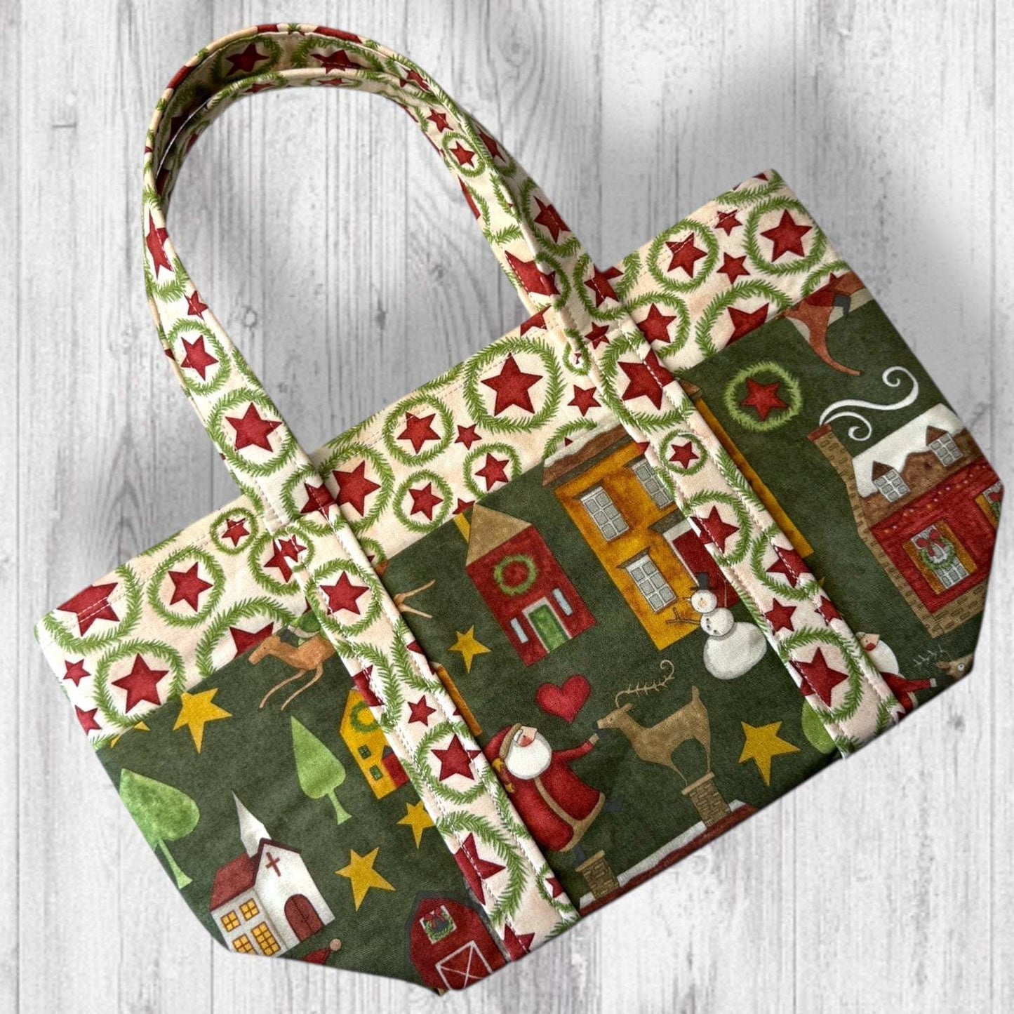 Cozy Pine Village Project Bag