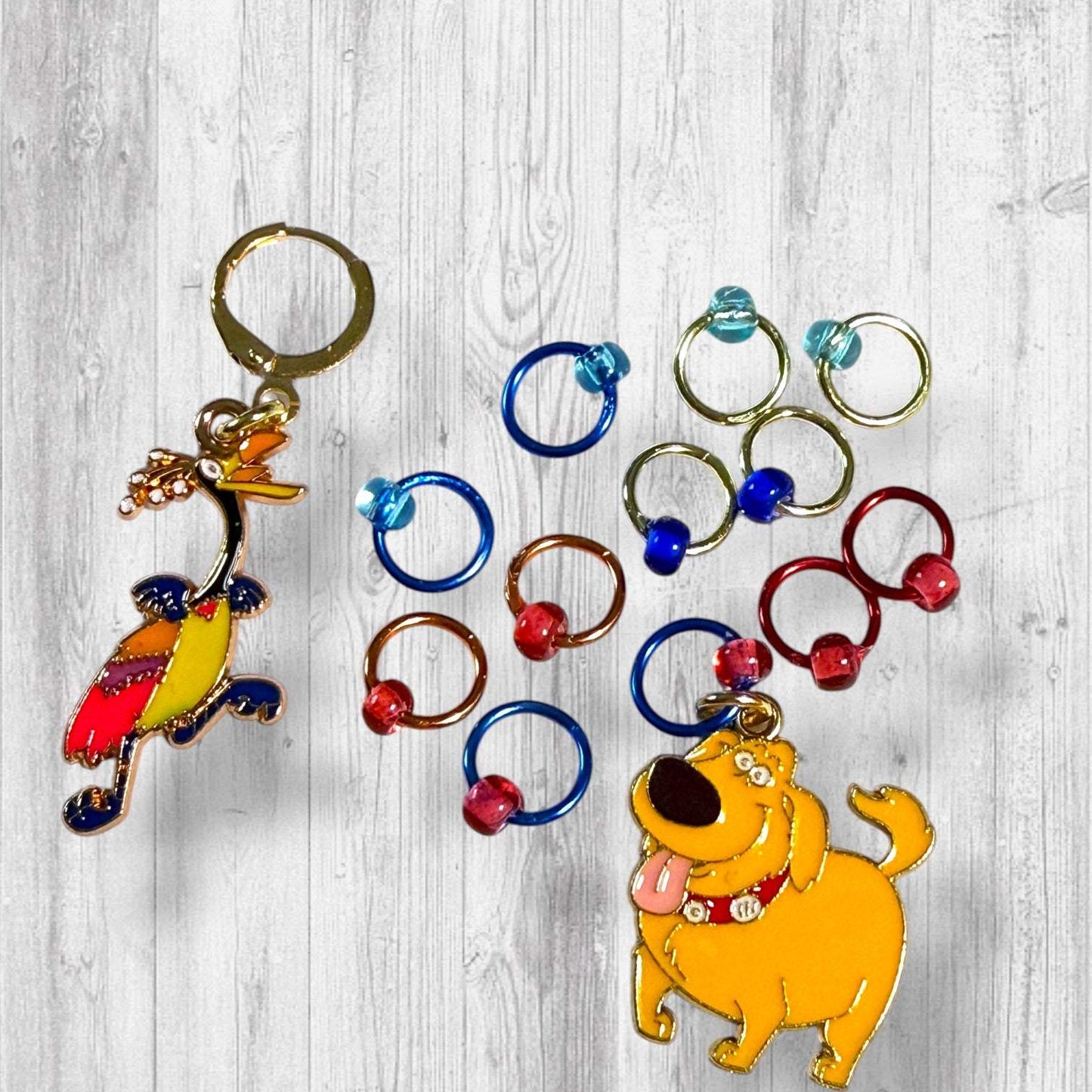 Ridiculous Bird & Distractible Dog Stitch Marker Set