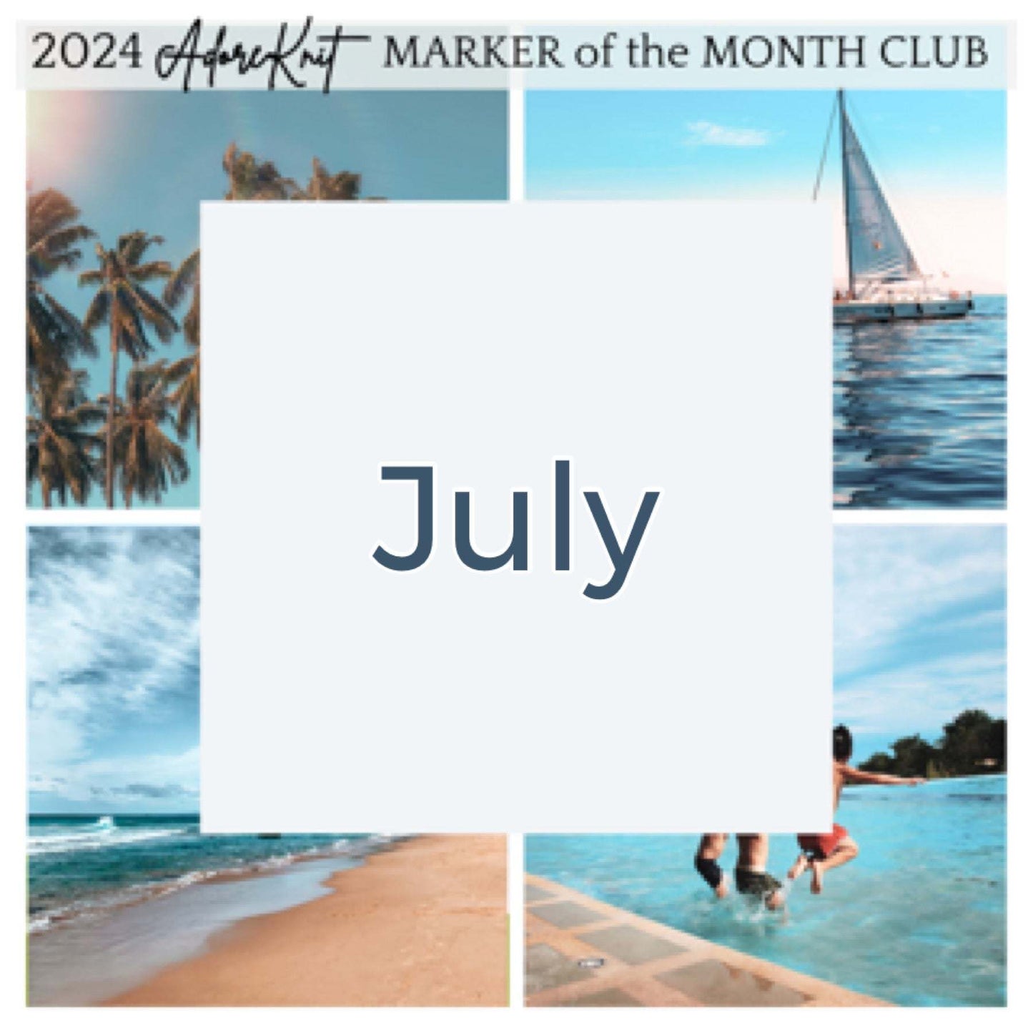 2024 Marker of the Month Club, a monthly surprise set of progress and stitch markers - AdoreKnit