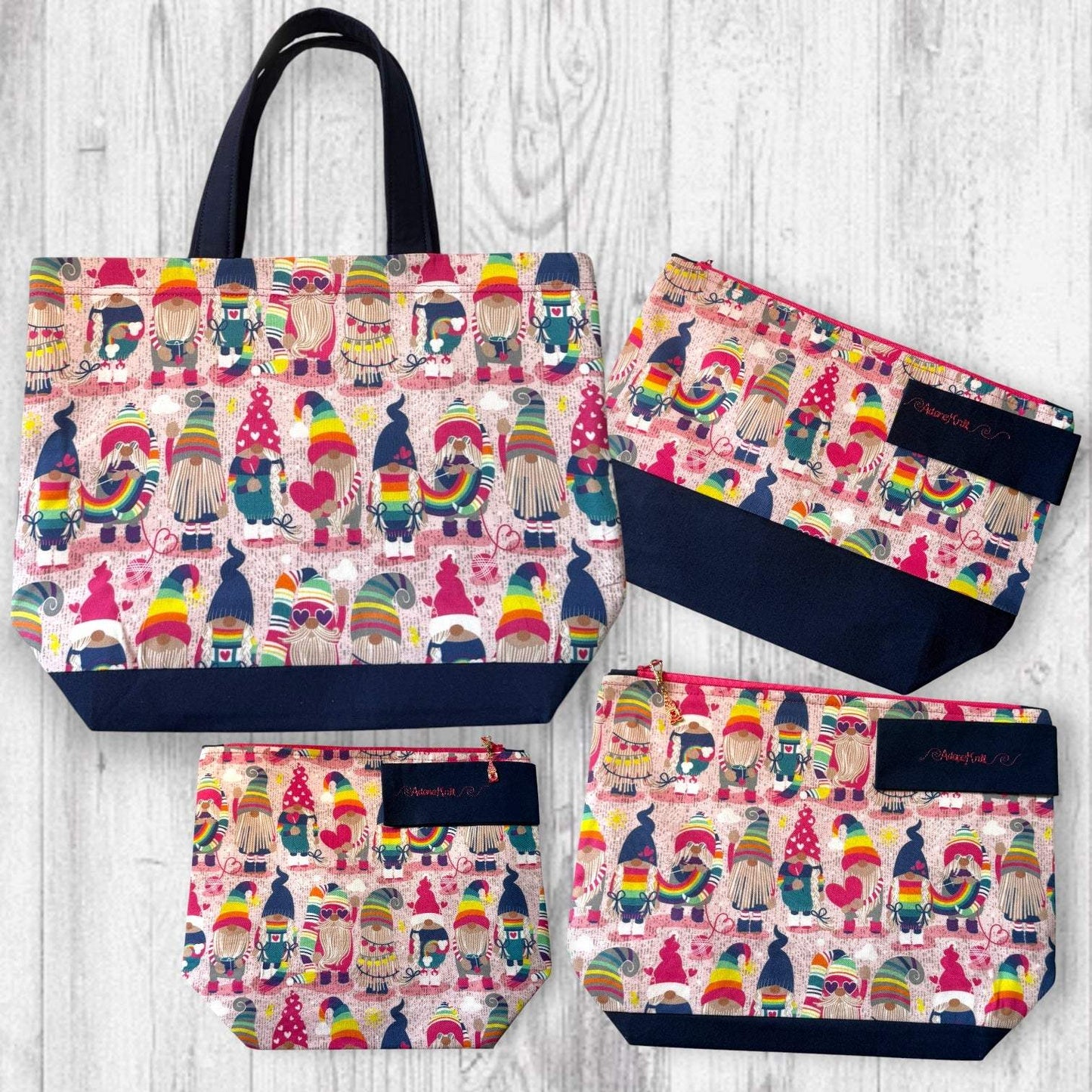 Choose Happy Gnomes Project Bag