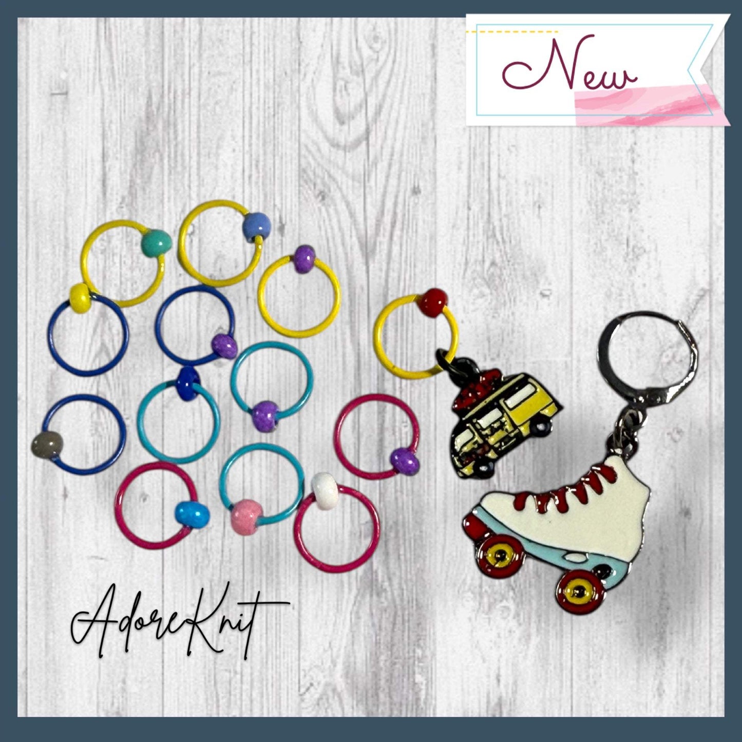 Roller Rink Memories and Pineapple Pizza Progress and Stitch Markers