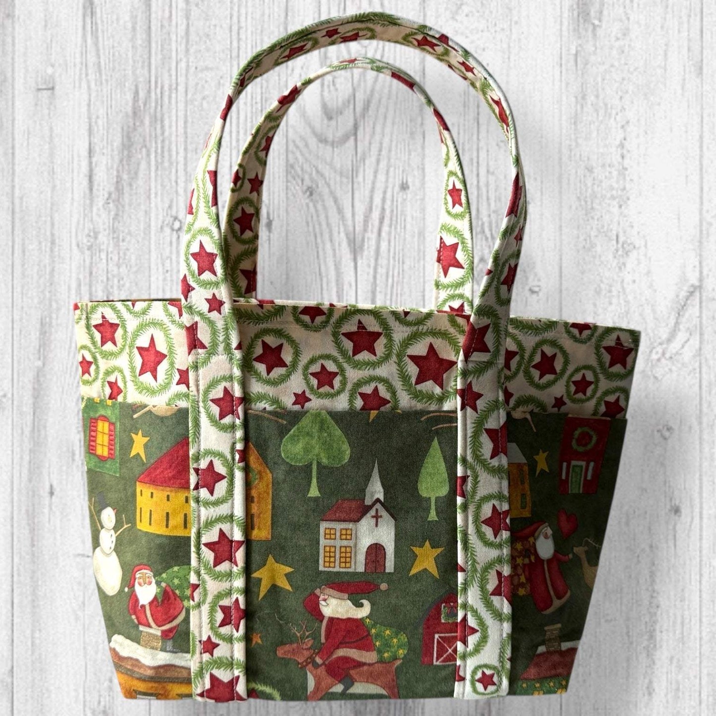 Cozy Pine Village Project Bag