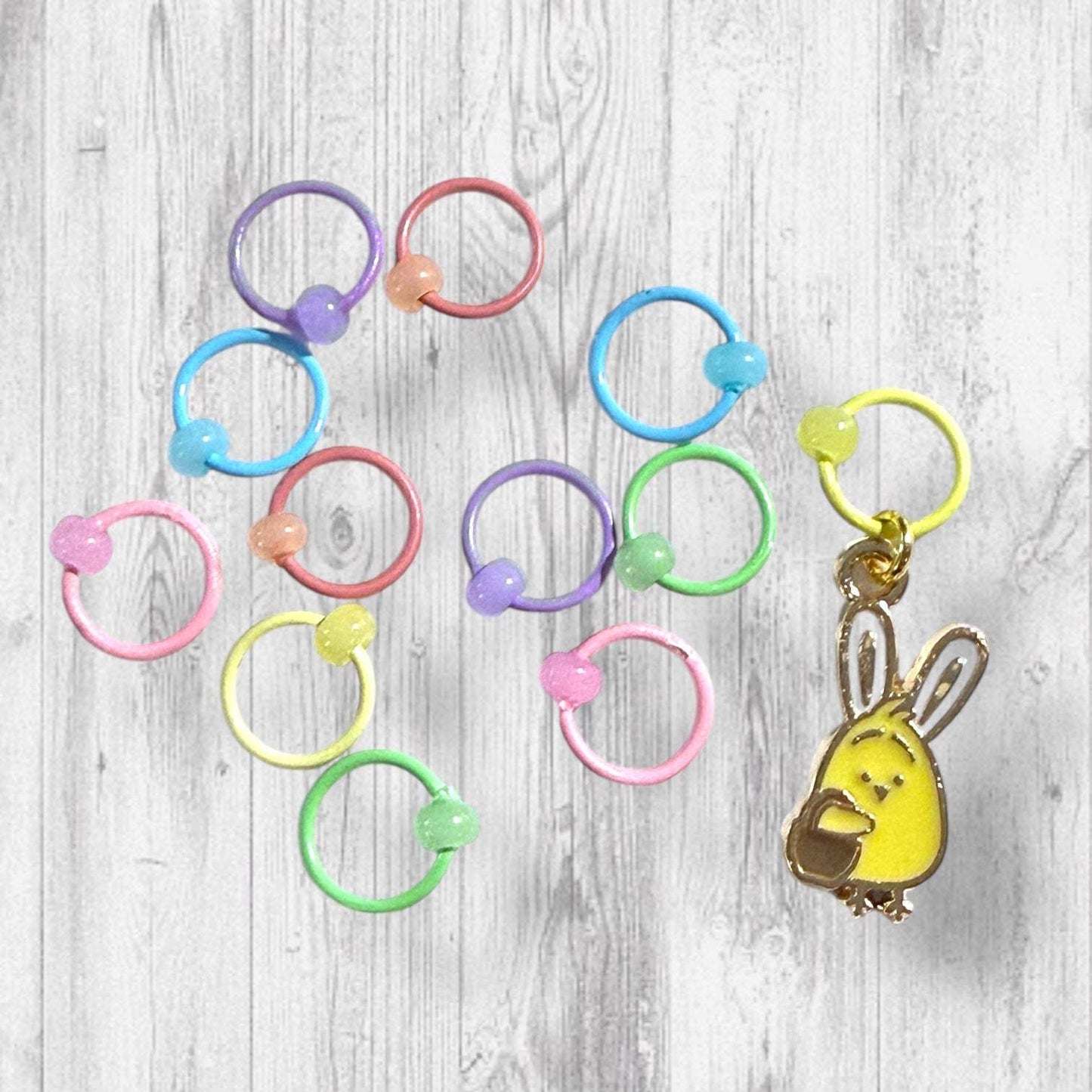 Chick in Charge Progress and Stitch Markers