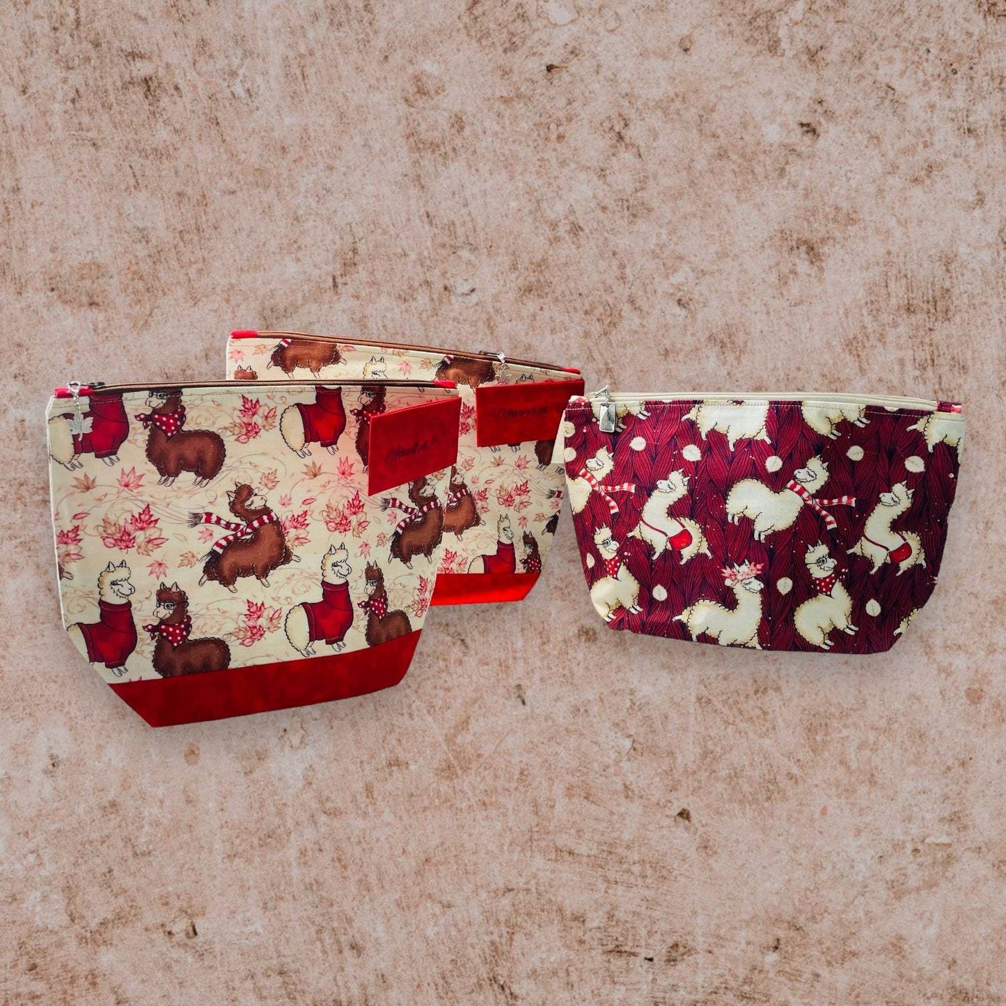 Alpacas with Handbags Project Bag - AdoreKnit