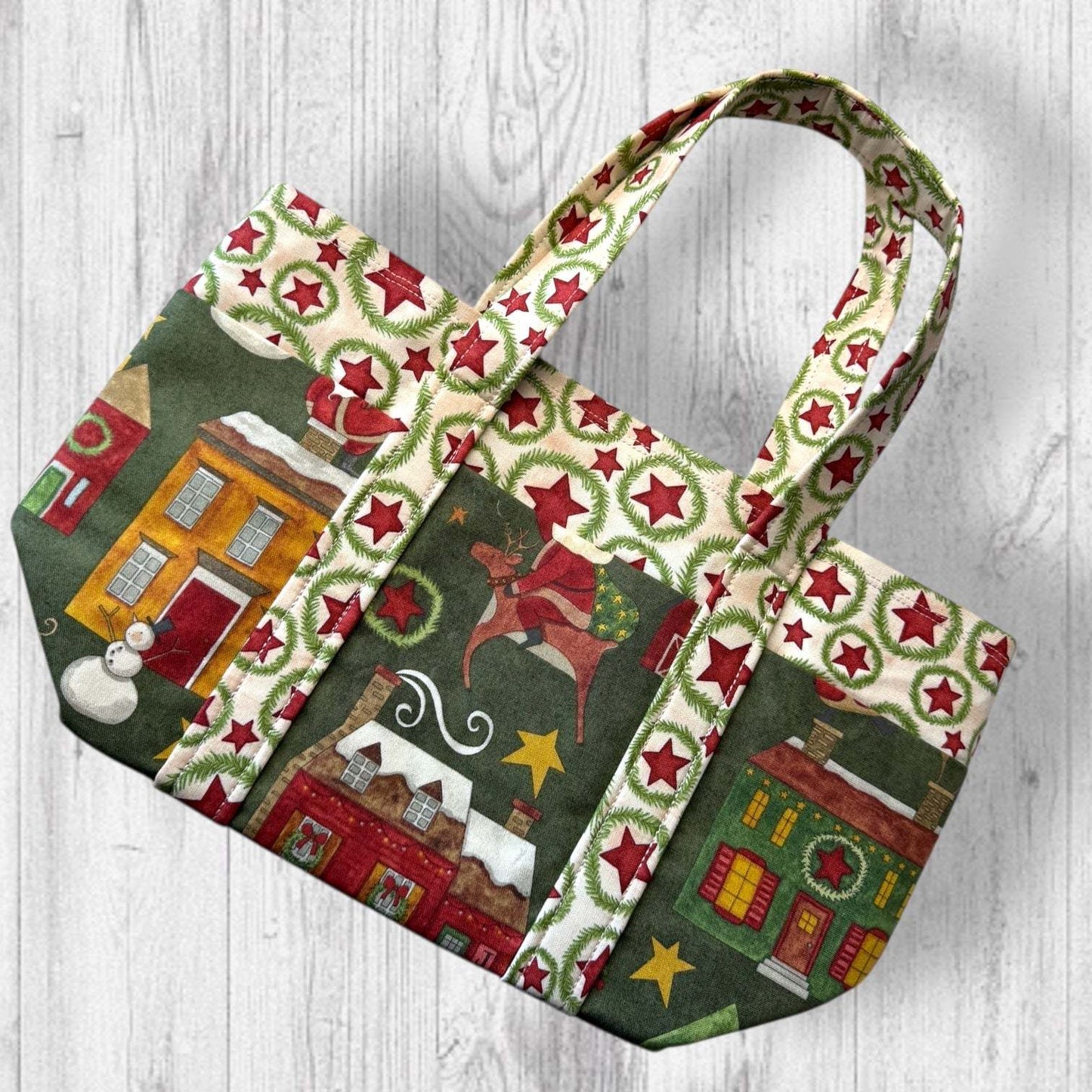 Cozy Pine Village Project Bag