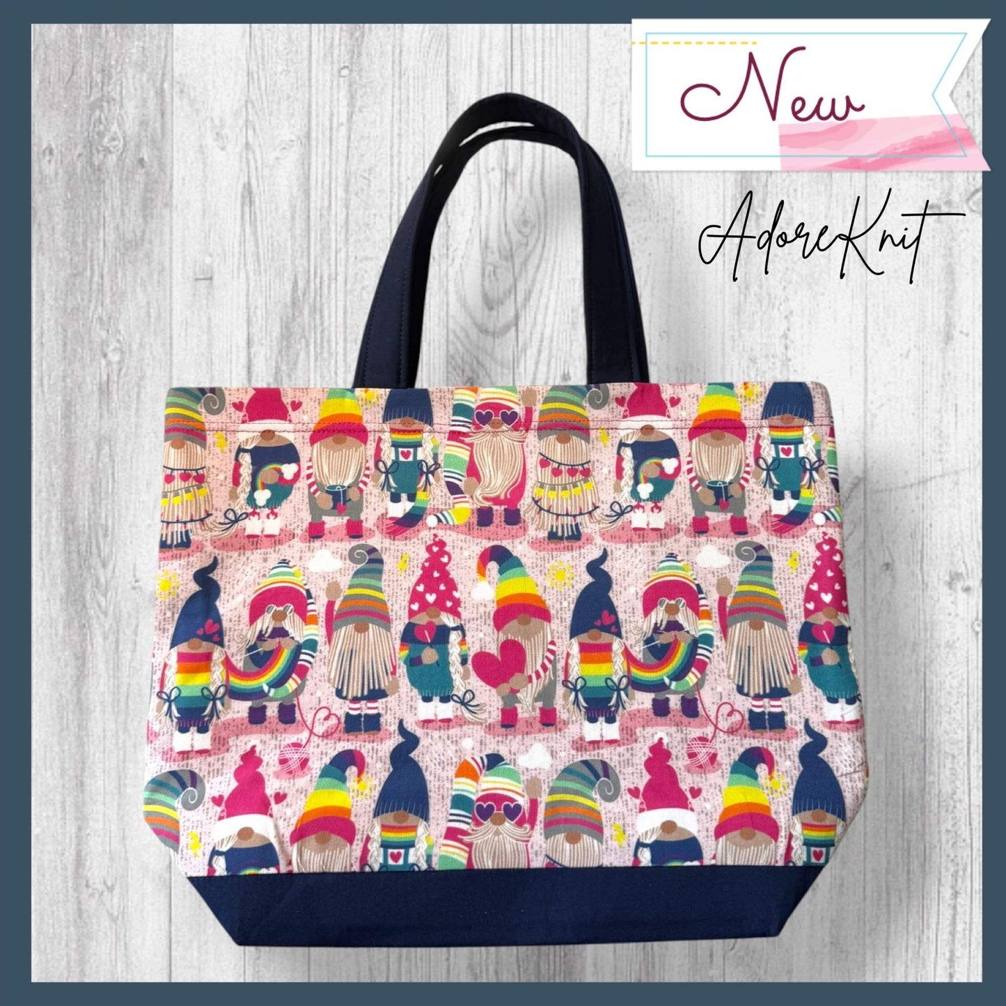 Choose Happy Gnomes Project Bag