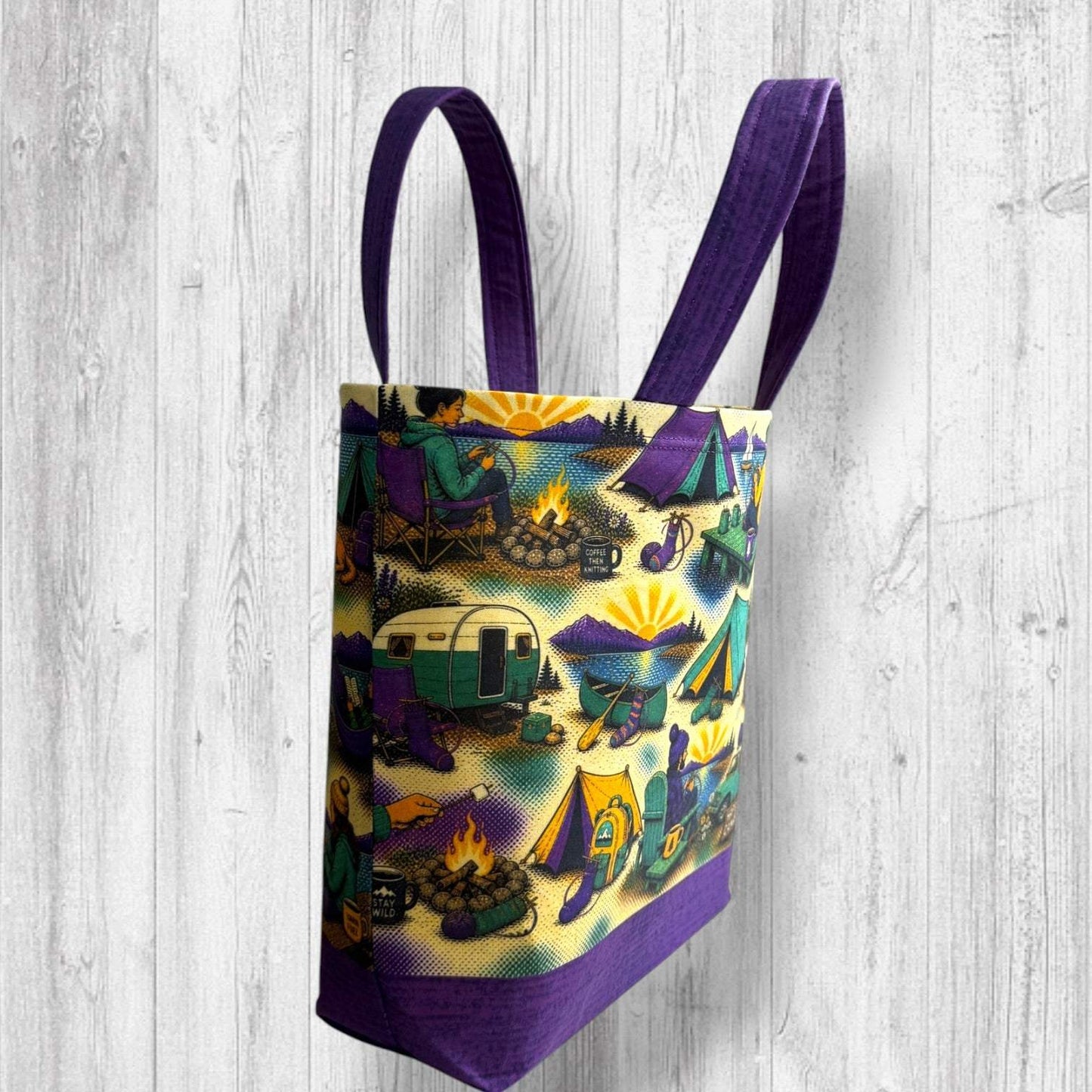 Camp Side Stitches Project Bag