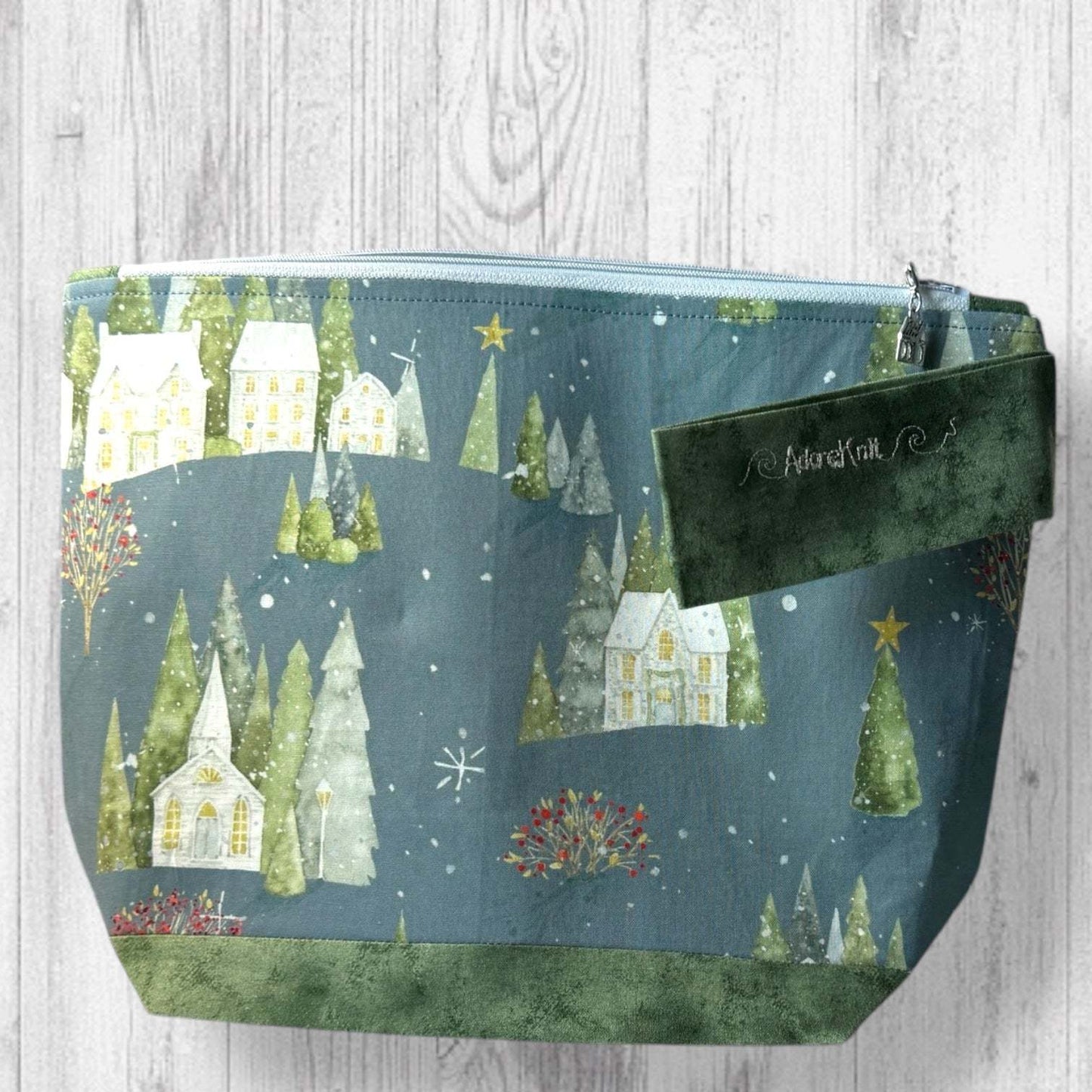 Moonlit Winter Village Project Bag