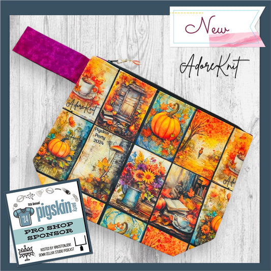 AdoreKnit 2024 Exclusive Pigskin Party Project Bag