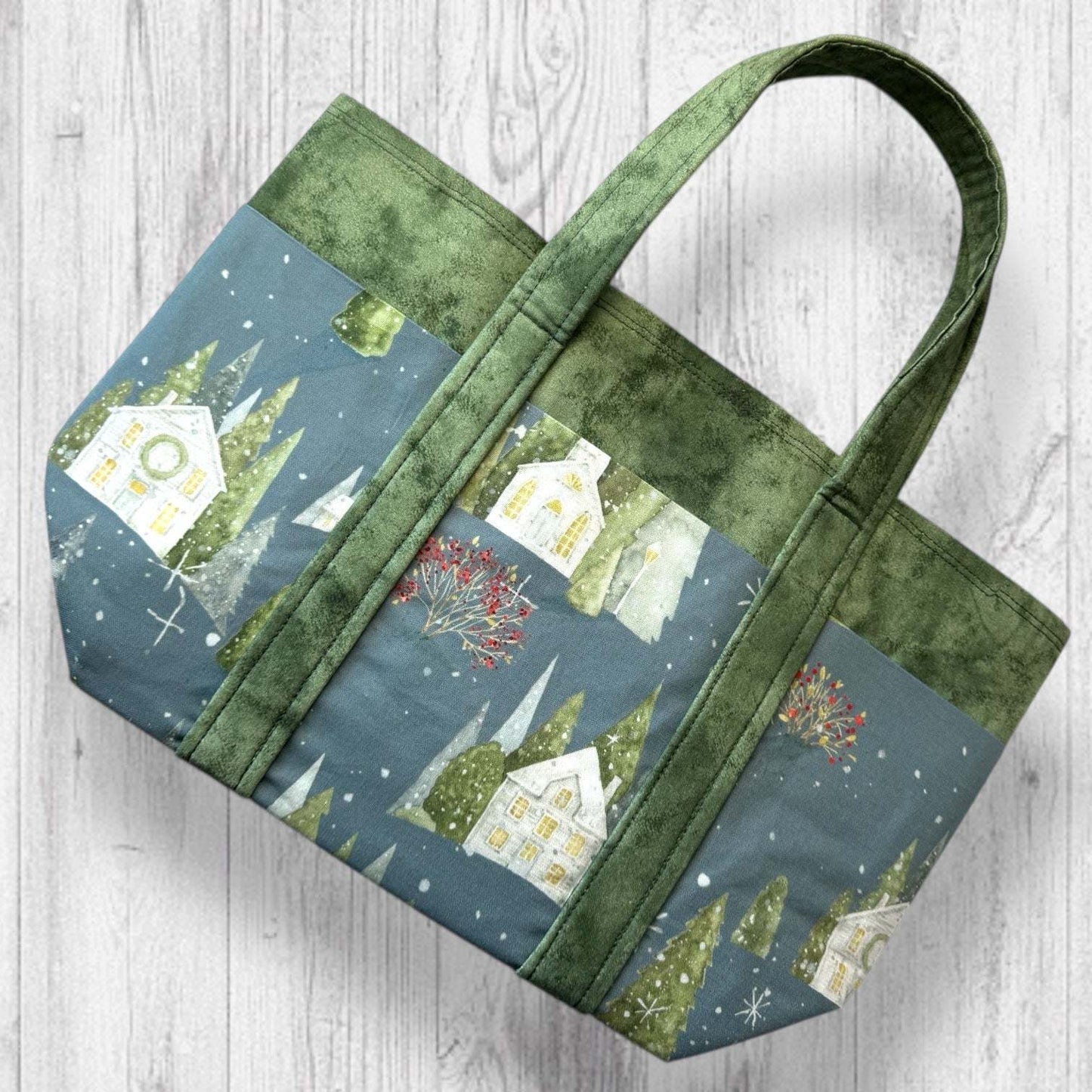 Moonlit Winter Village Project Bag