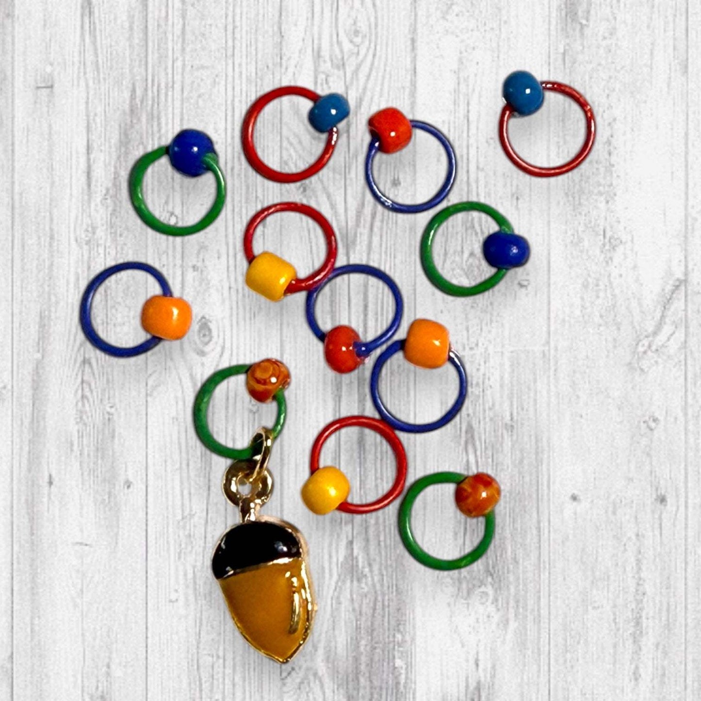 Gnomegrown Harvest Progress and Stitch Marker Set