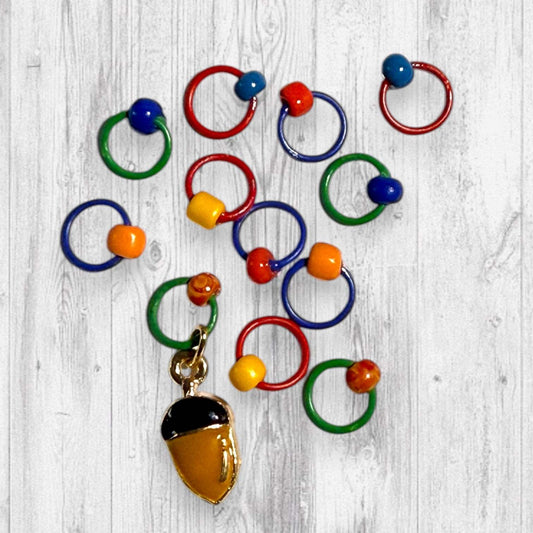 Gnomegrown Harvest Progress and Stitch Marker Set