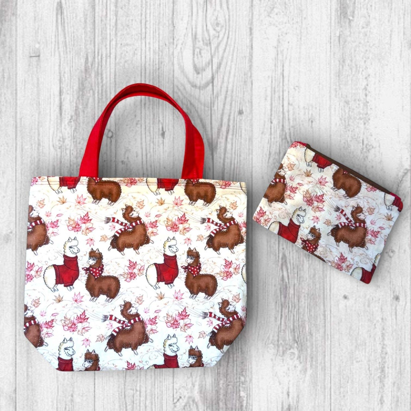 Alpacas in Scarves Project Bag