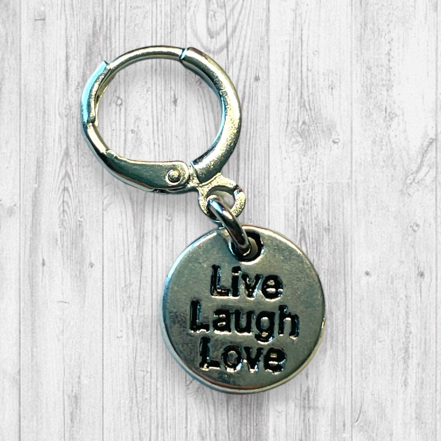 Live Laugh Love Together Heart Progress and Stitch Markers - AdoreKnit