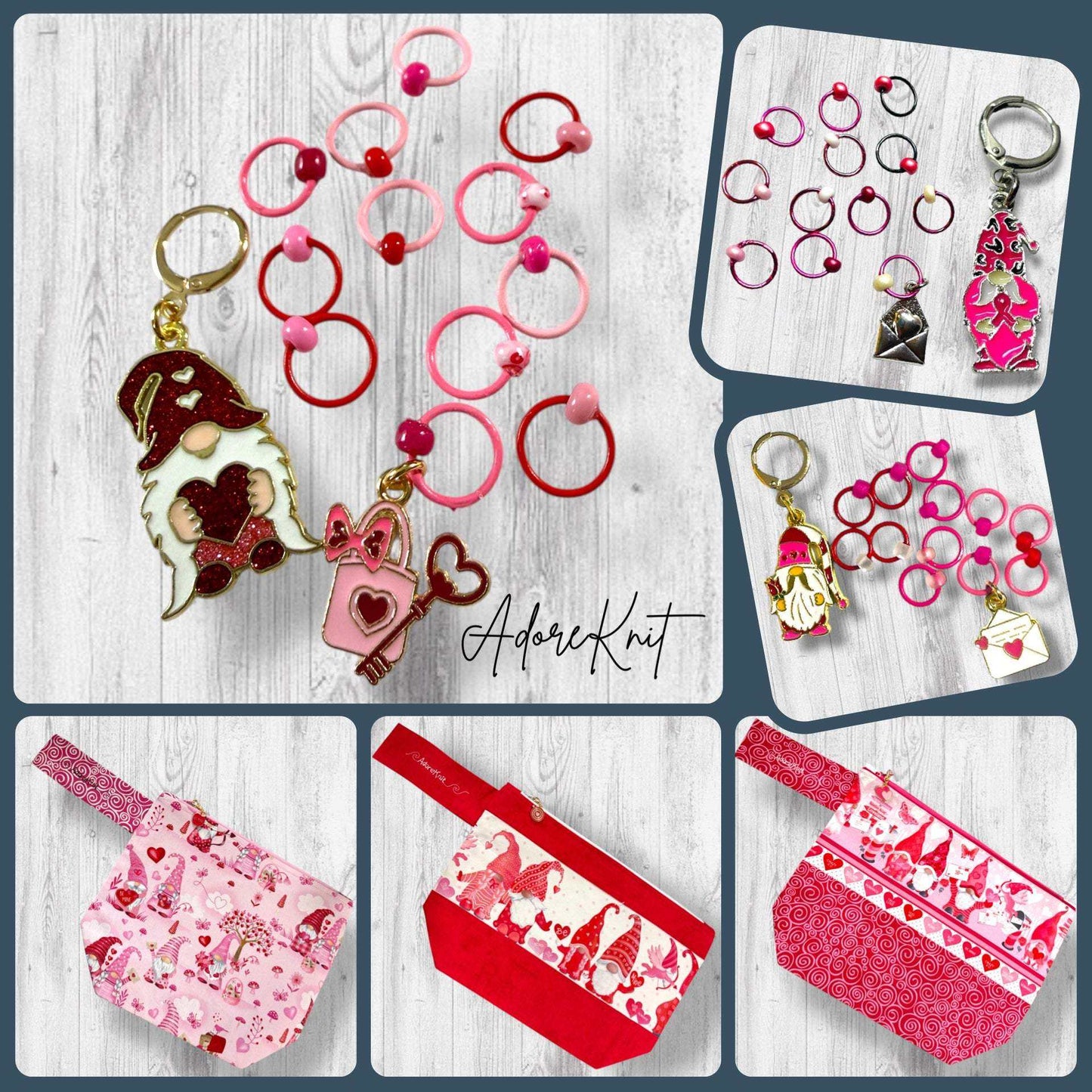 Gnomebody Loves You Like I Do Progress and Stitch Markers