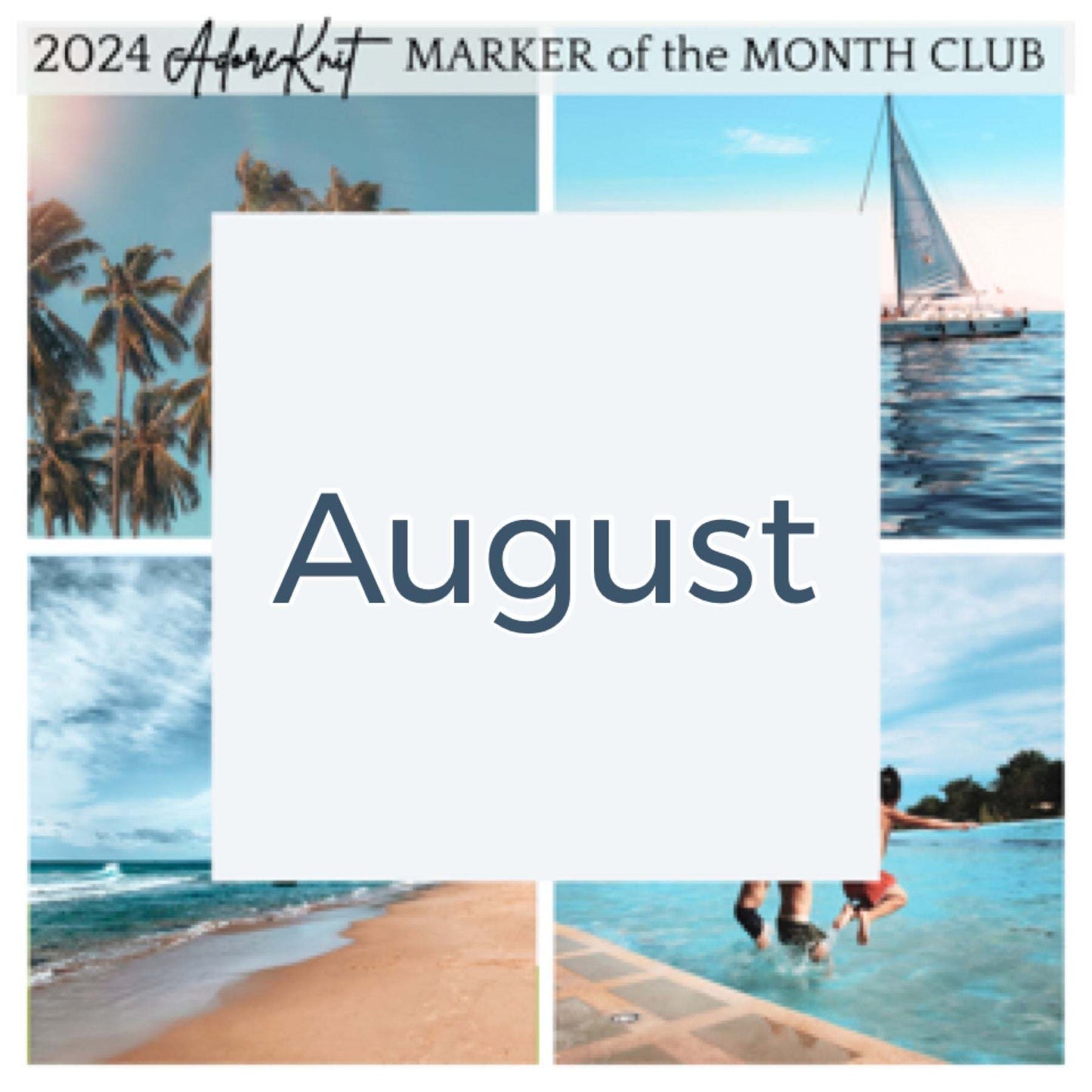 2024 Marker of the Month Club, a monthly surprise set of progress and stitch markers - AdoreKnit