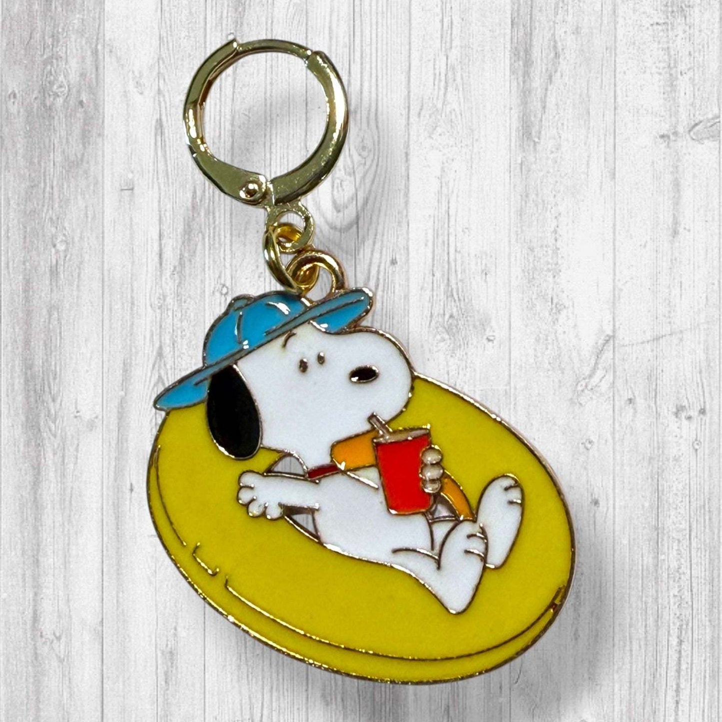 Poolside Paws and Relaxation Station Progress and Stitch Markers Snoopy