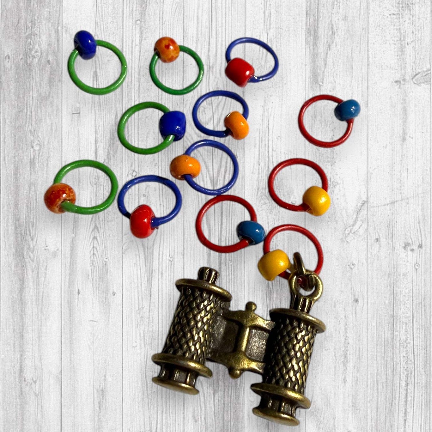 Passport to Gnomewhere Stitch Markers | Travel Gnome Knitting Markers