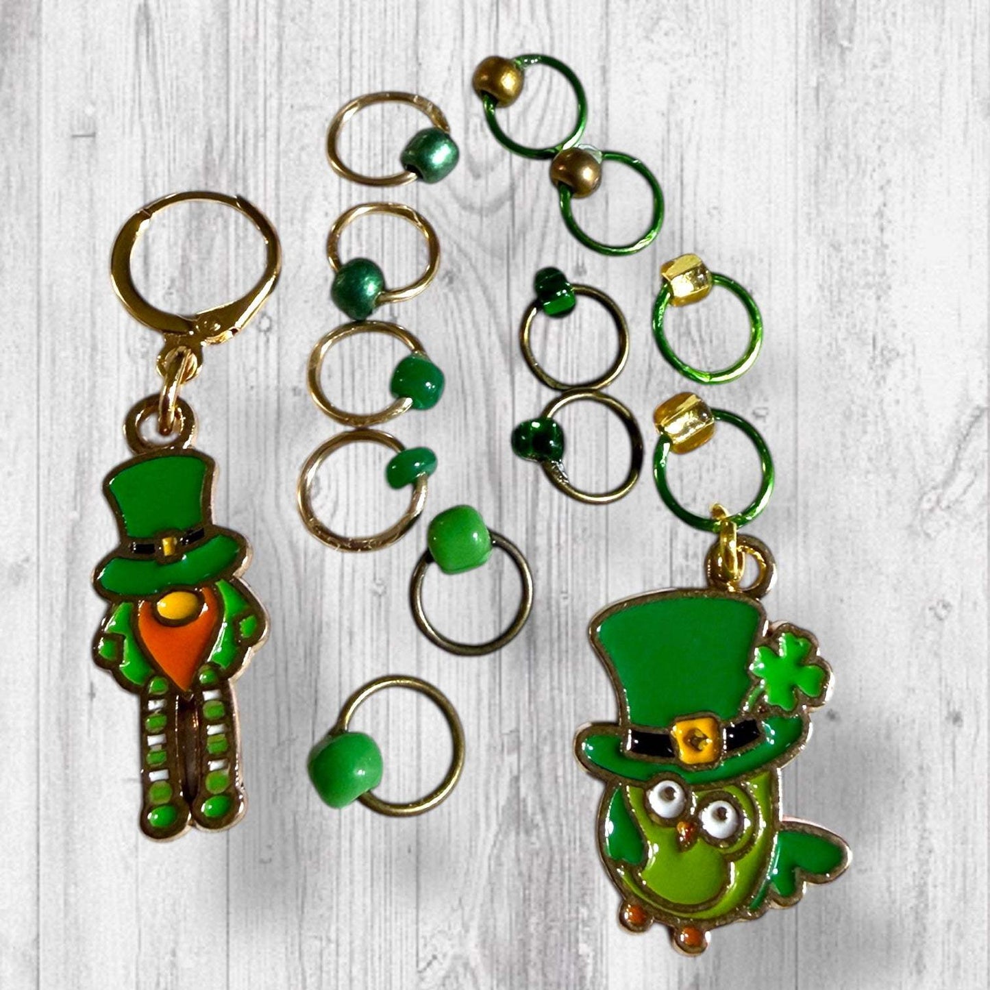 High Hats & Lucky Hoots Progress & Stitch Marker Set