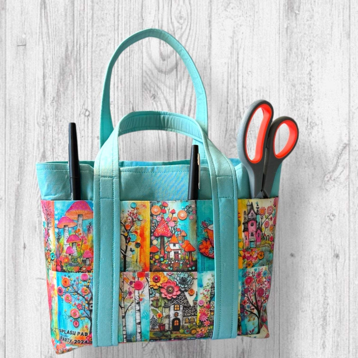 2025 Exclusive Splash Pad Party Cottage Blooms Collection Carry All Project Bag