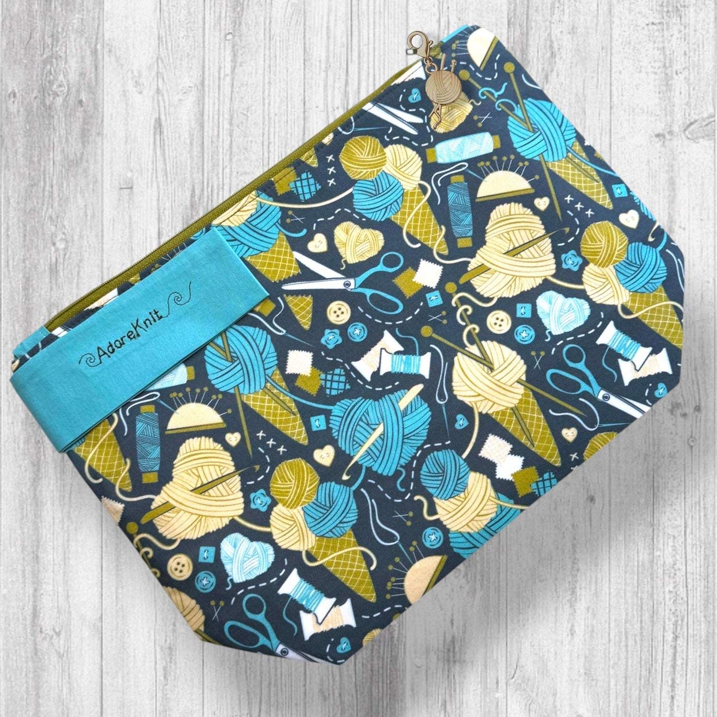 Knit Between Scoops Project Bag | Summer Stitch Knitting Yarn Bag