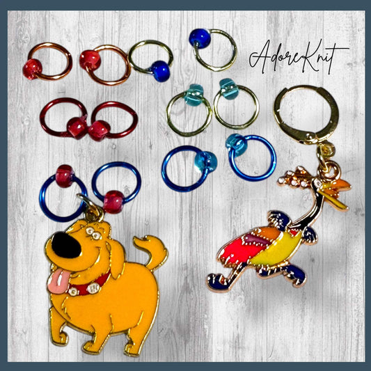 Ridiculous Bird & Distractible Dog Stitch Marker Set