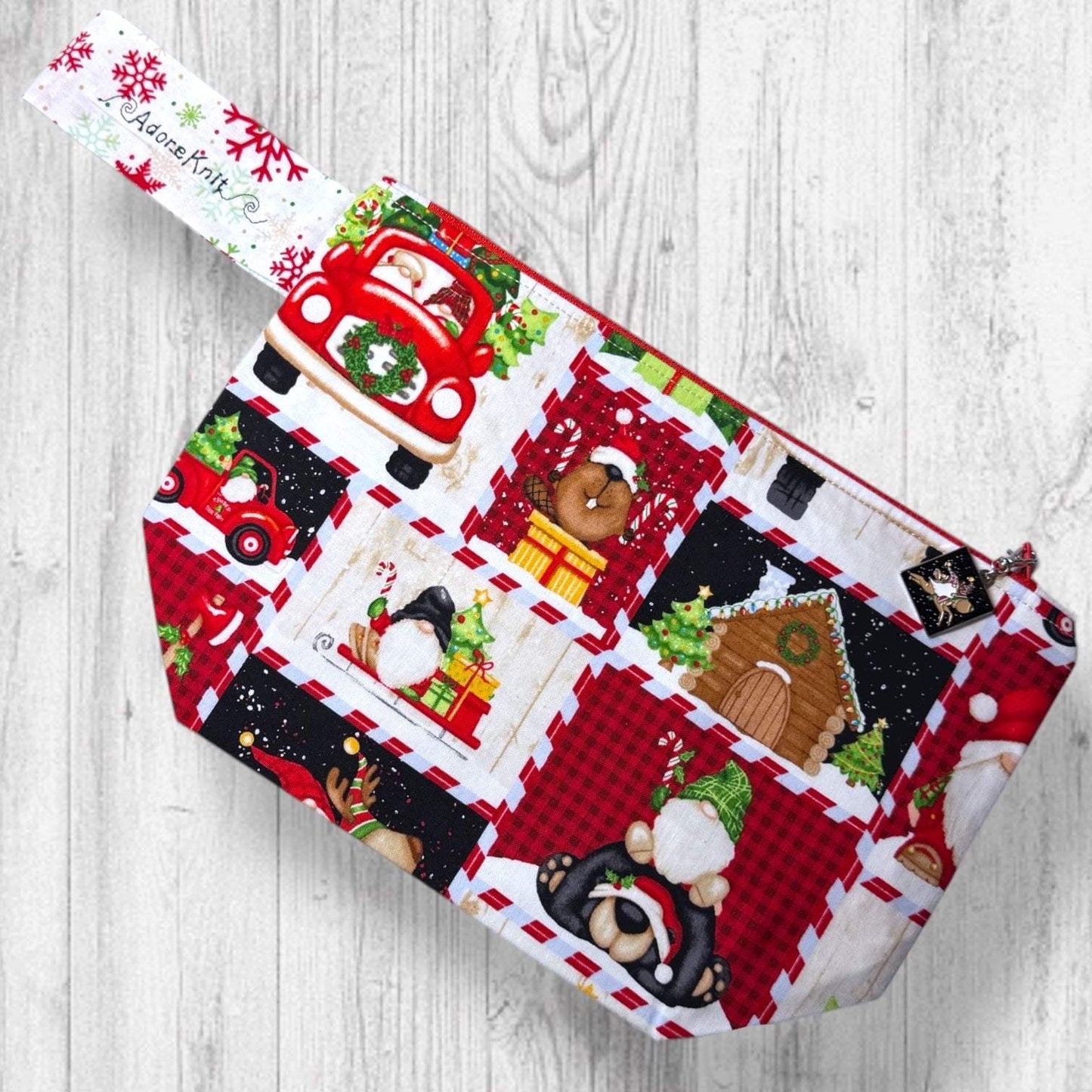 Gnome Delivery Service Project Bag and Matching Yarn