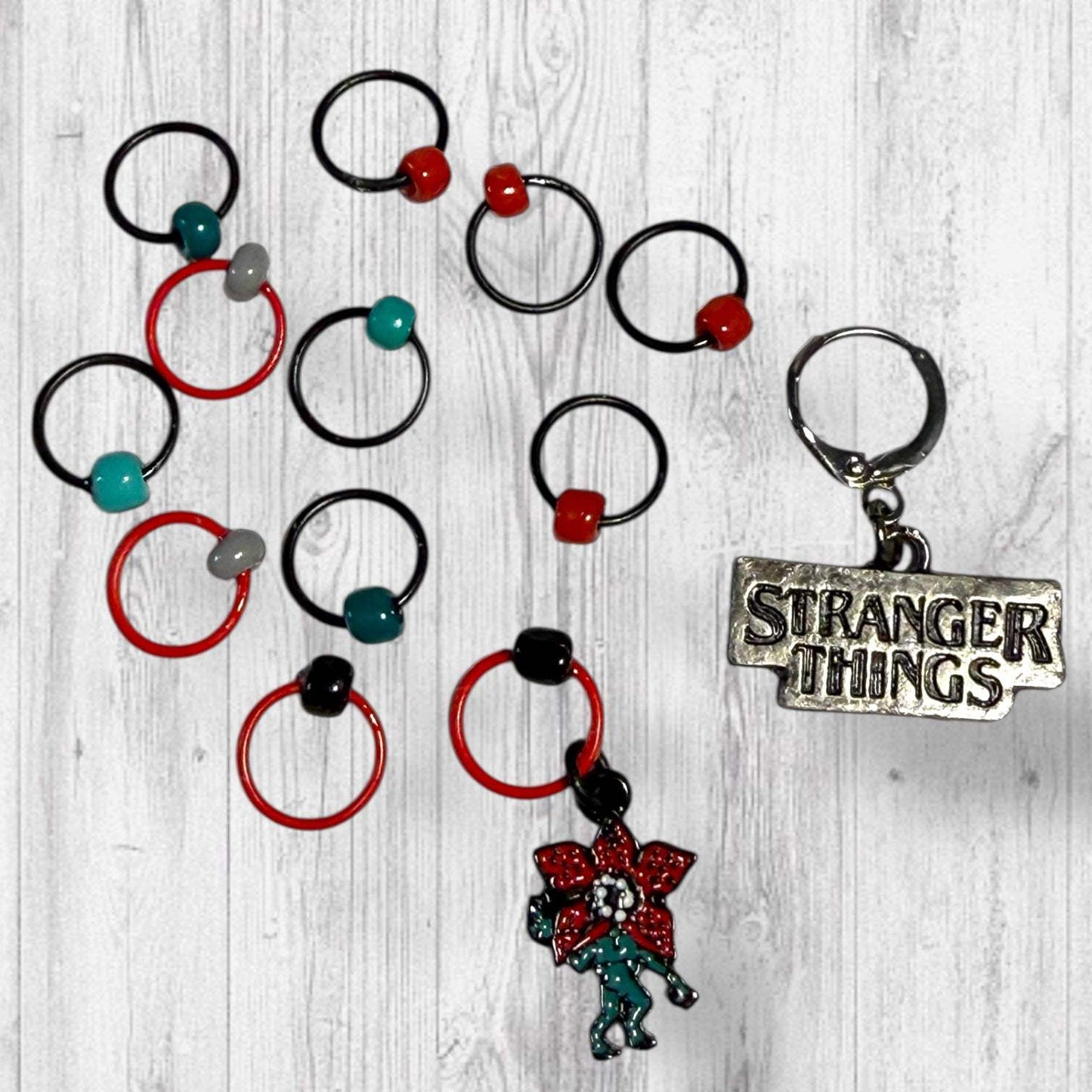 Dungeon Dice & Bike Rides Progress and Stitch Markers