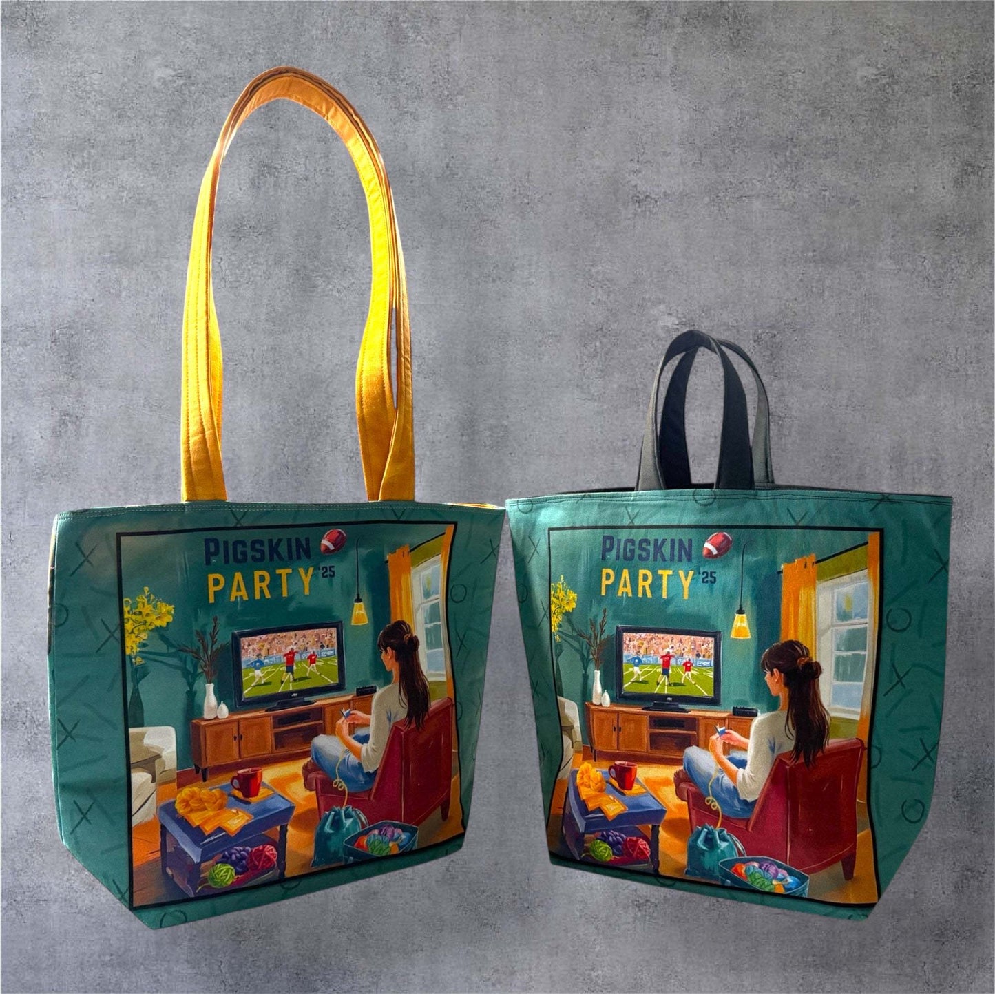 PREORDER AdoreKnit 2025 Exclusive Pigskin Party Project Tote Bag